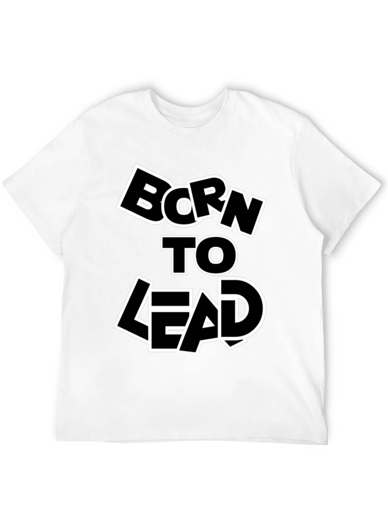 Black Born to Lead Graphic Print T-Shirt - Black view 12