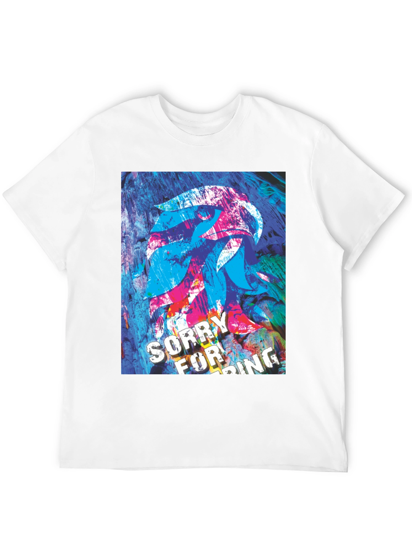 Black Abstract Graphic Tee - Sorry For Being Awesome view 12