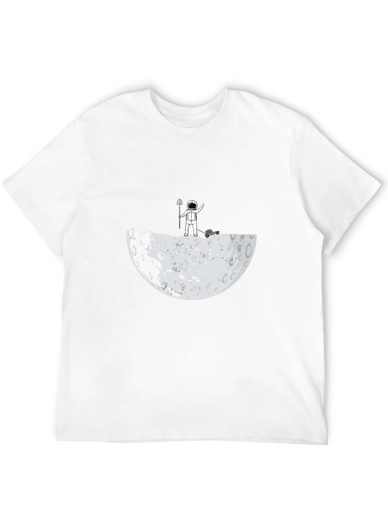 Black Astronaut Moon Landscaping T-Shirt view 12