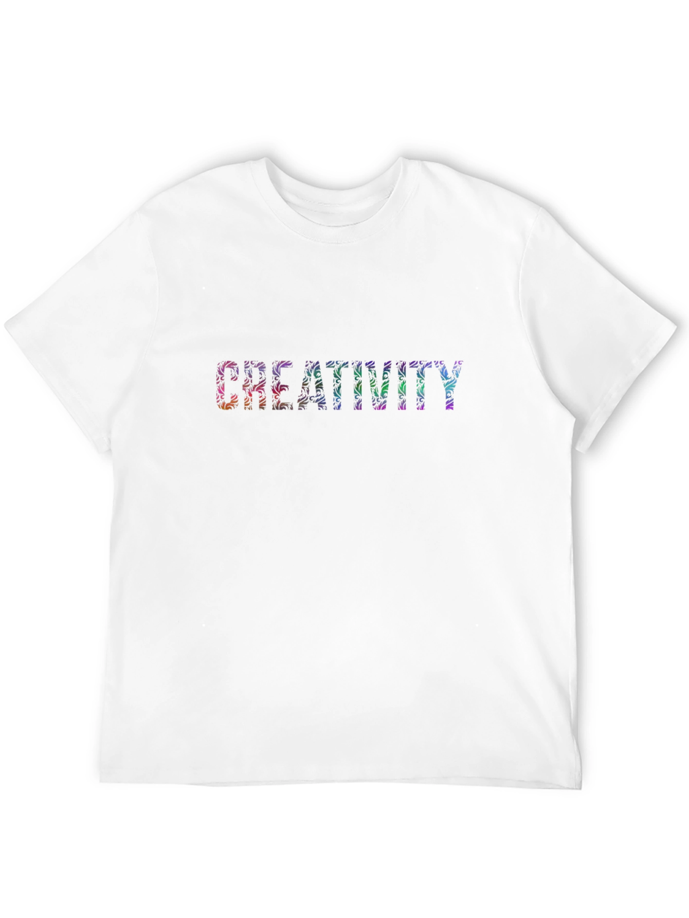 Black Creativity Black T-Shirt - Colorful Floral Design view 12