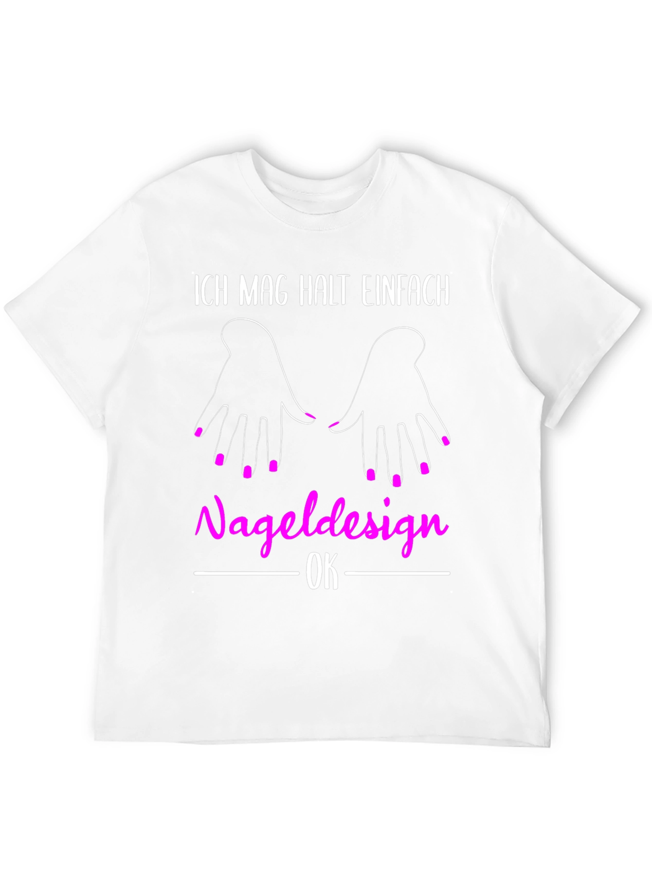 Black Funny Nail Design T-Shirt for Manicure Lovers view 12