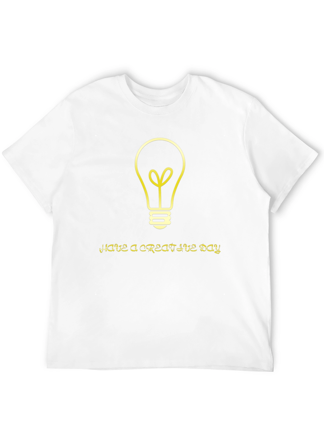 Black Creative Idea T-Shirt - Black Cotton Tee with Lightbulb Graphic view 12