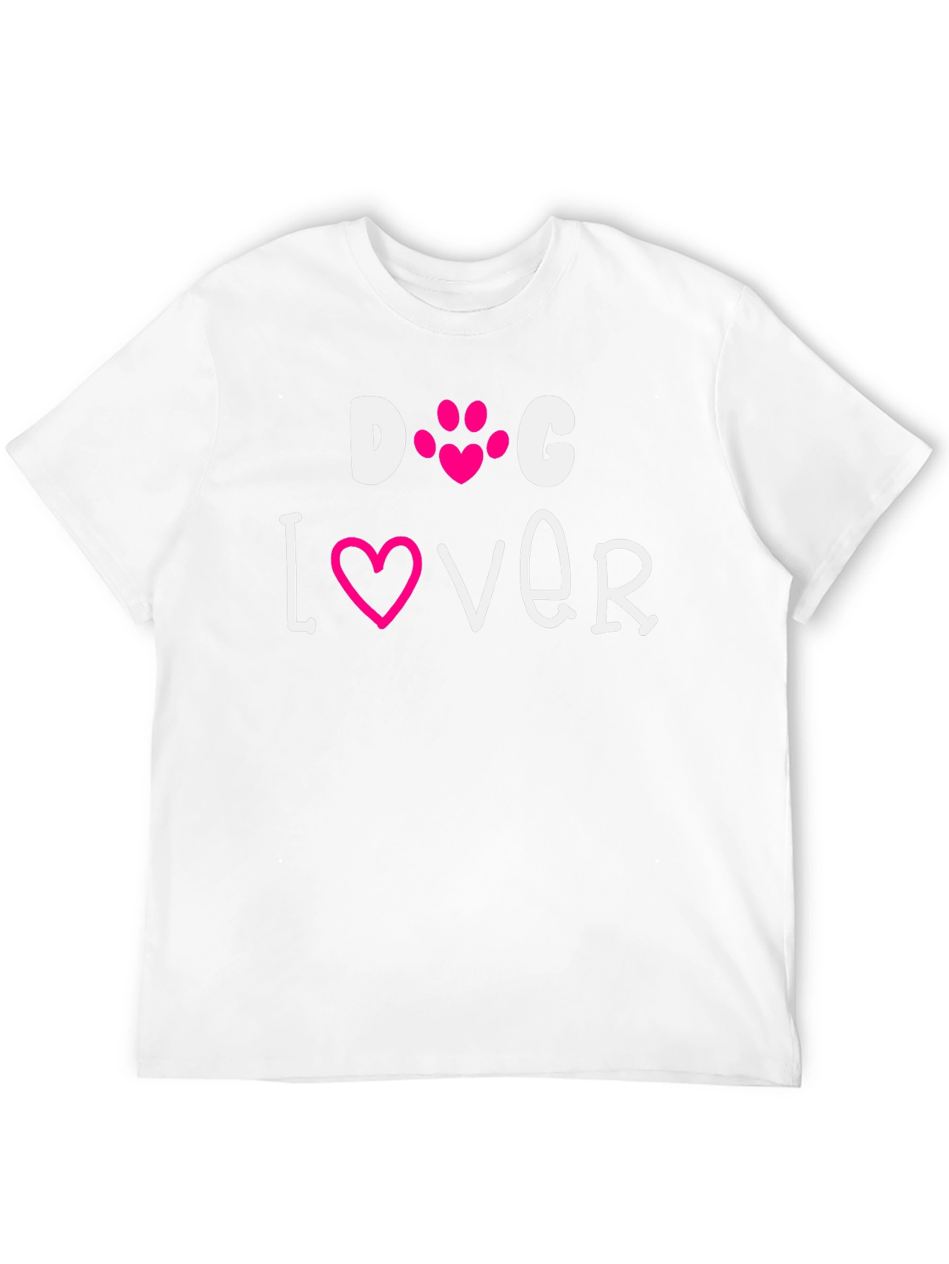 Black Dog Lover Tee - Pink Heart Paw Print view 12