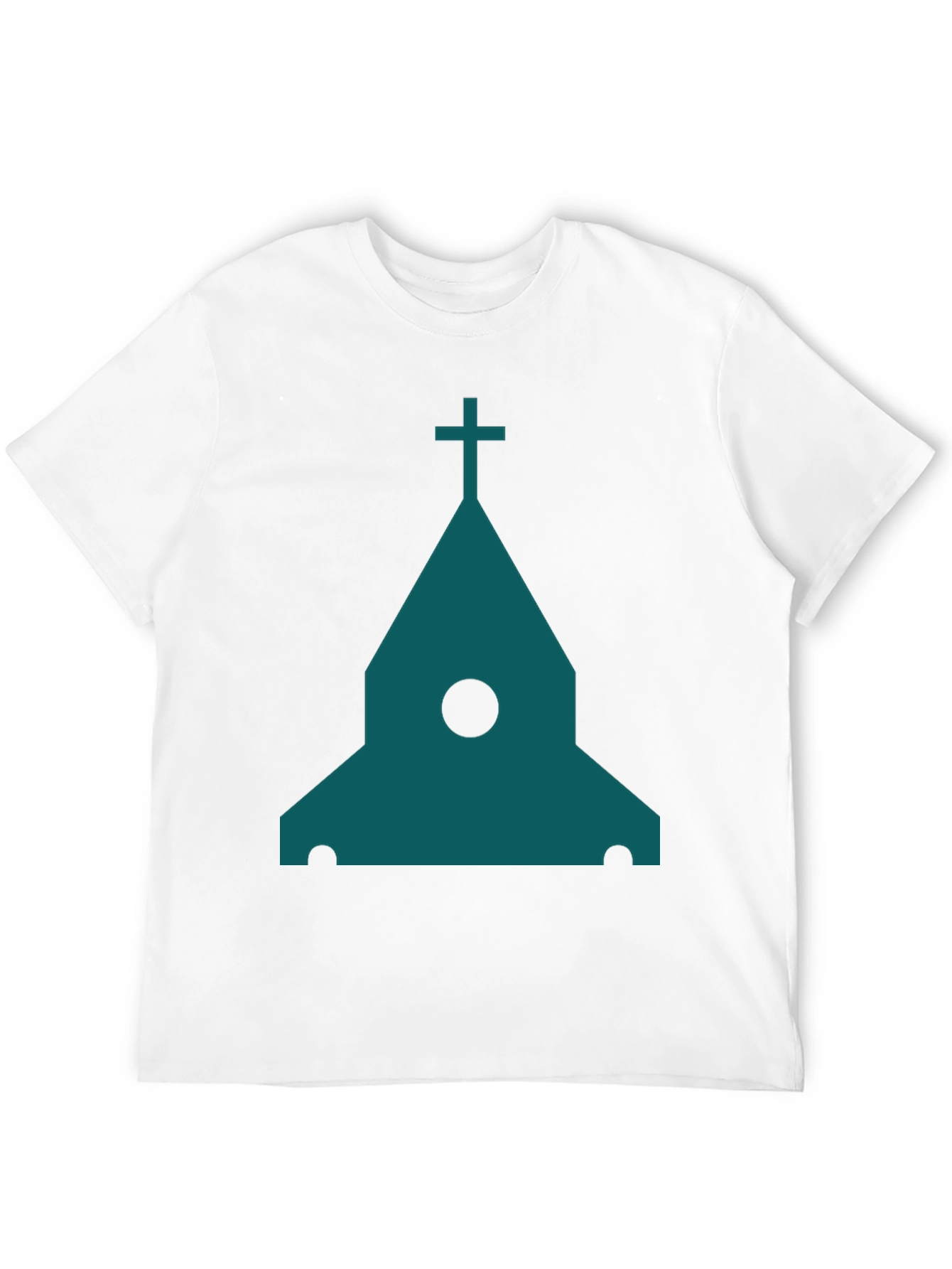 Black Modern Church Graphic Tee - Black Cotton Blend view 12