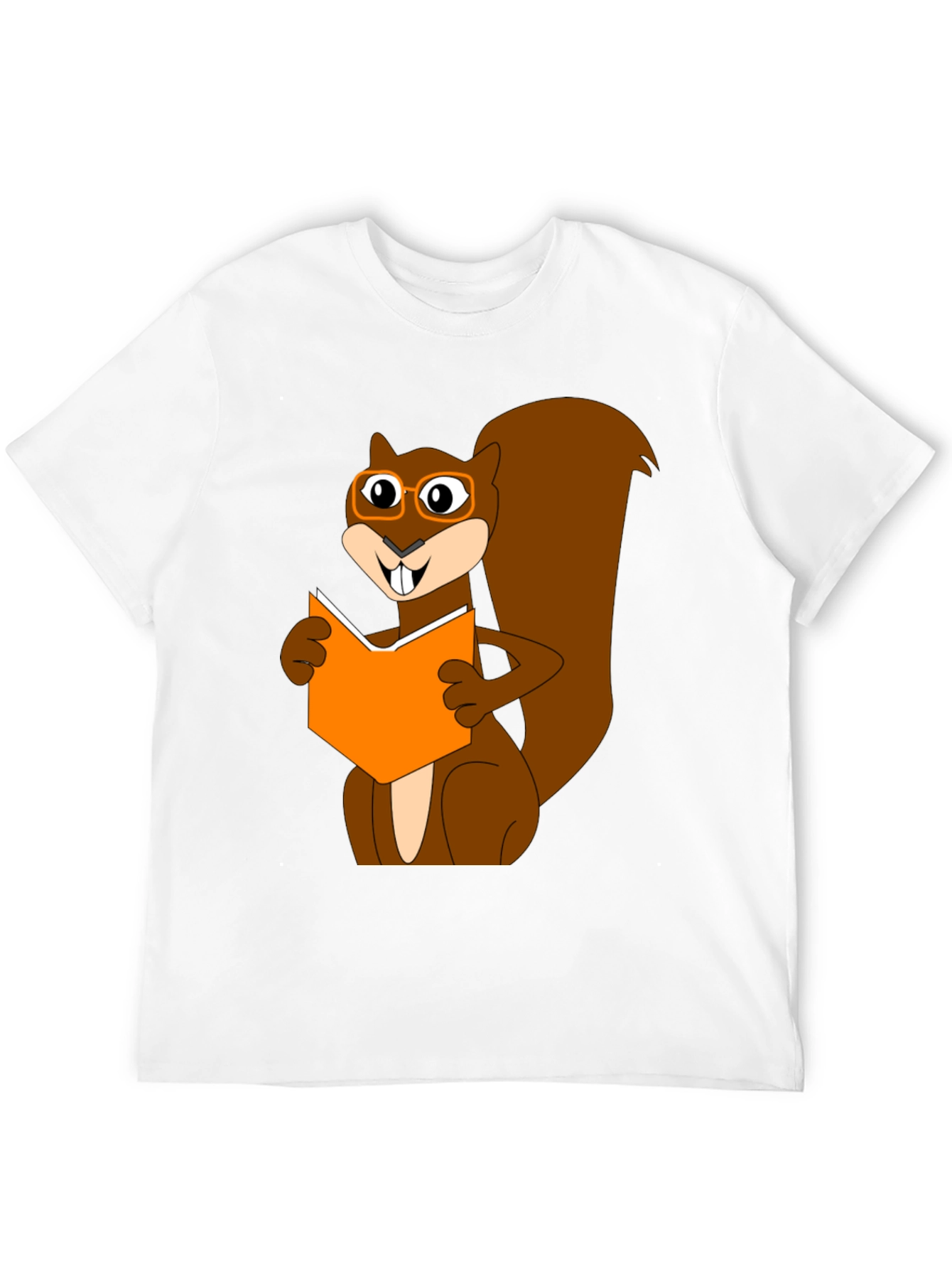Black Bookworm Squirrel Graphic T-Shirt view 12