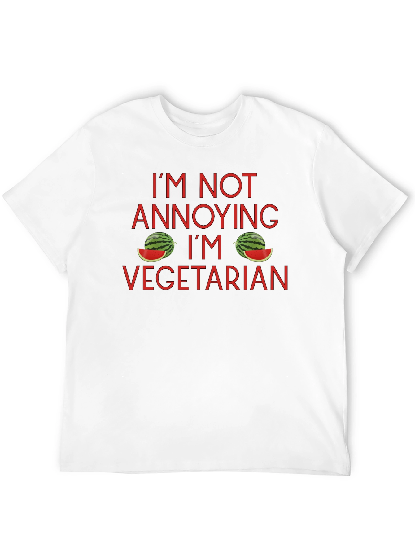 Black I'm Not Annoying, I'm Vegetarian T-Shirt view 12