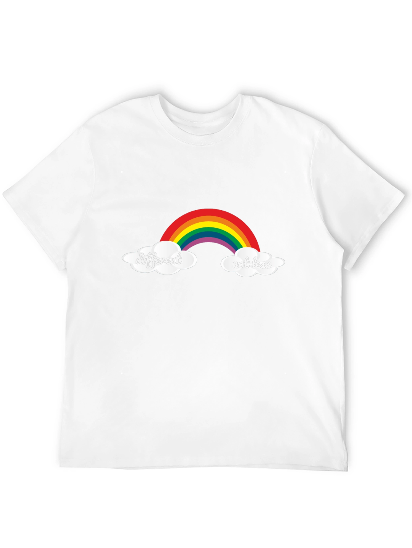 Black Different Not Less Rainbow T-Shirt - Black view 12
