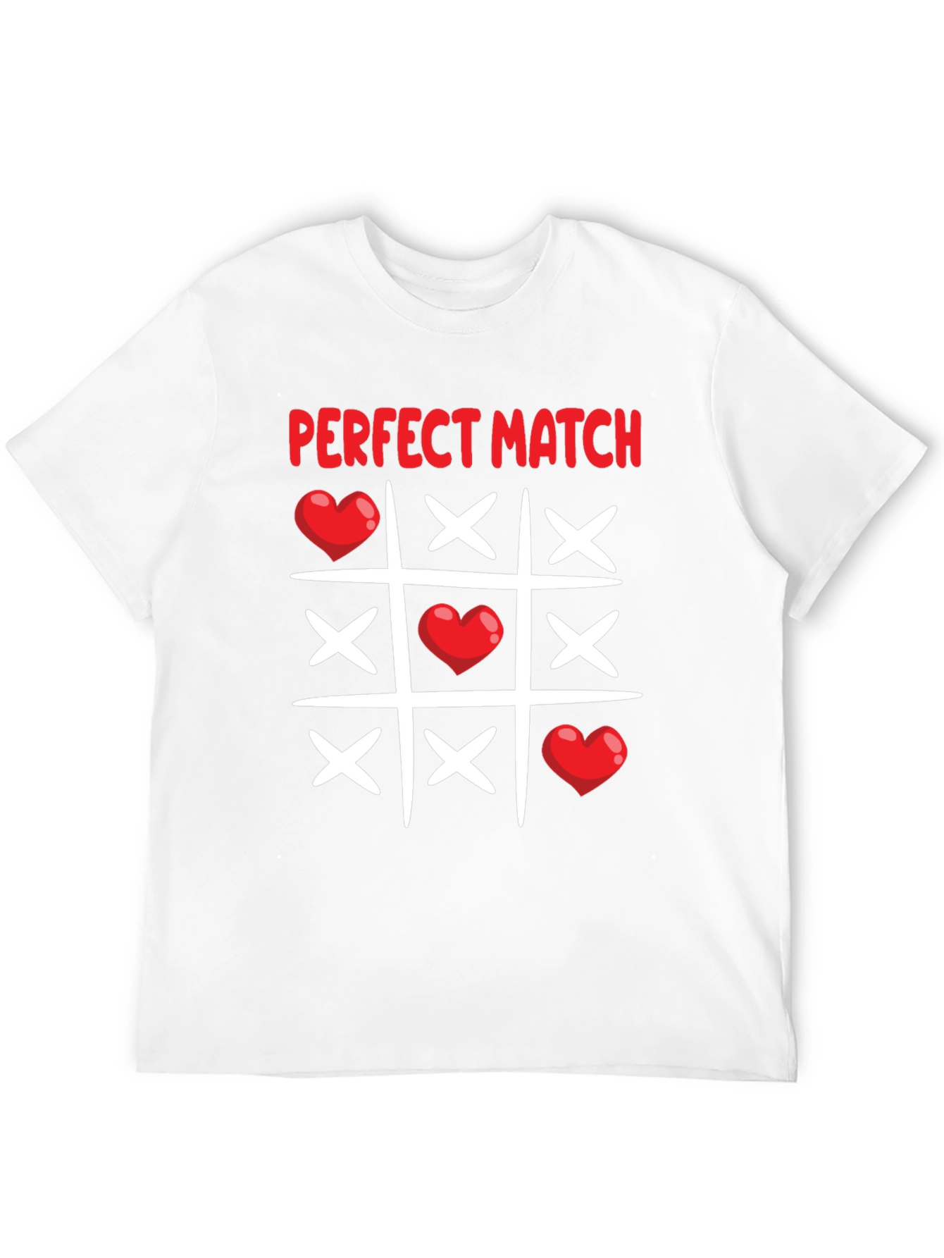 Black Perfect Match T-Shirt - Valentine's Day Tic-Tac-Toe Love Tee view 12