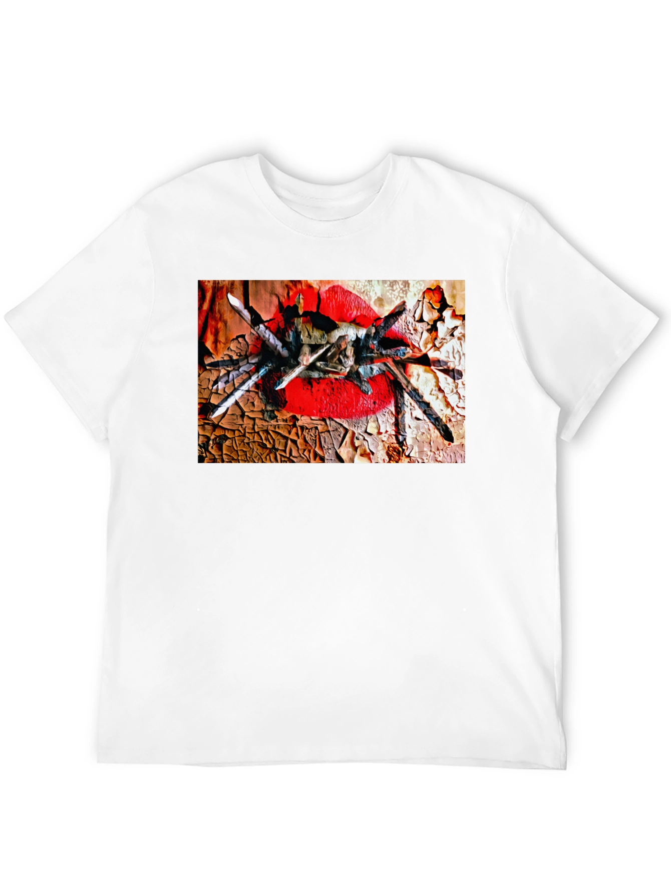 Black Tarantula Lips Graphic Black T-Shirt view 12