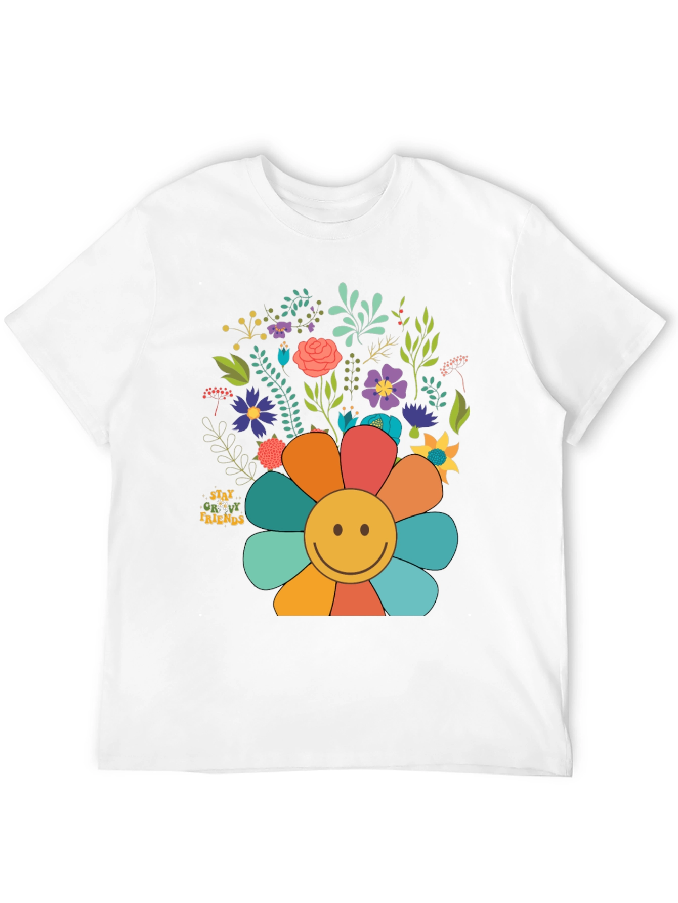 Black Groovy Flower Power Tee view 12