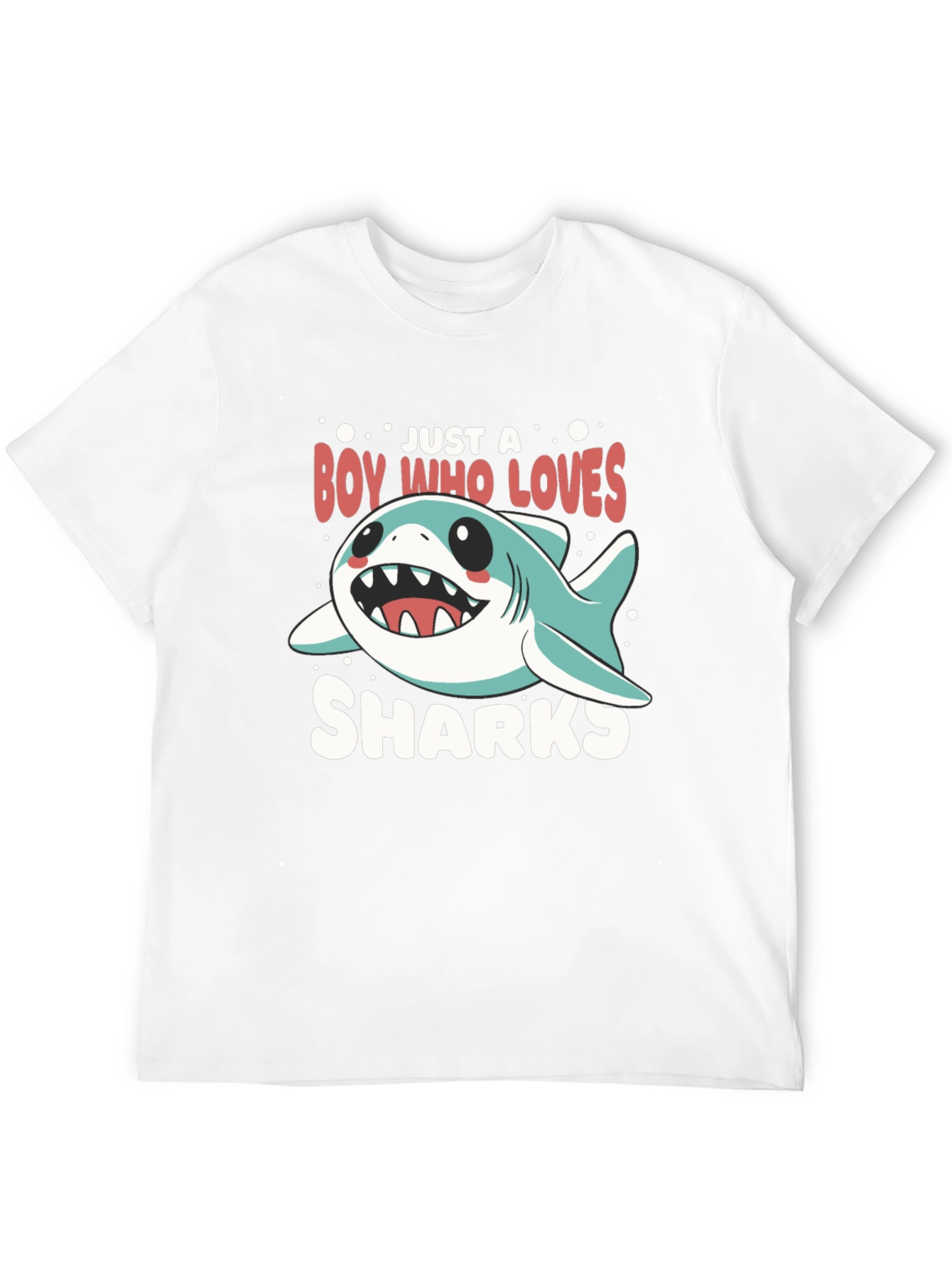 Black Boy Who Loves Sharks T-Shirt view 12