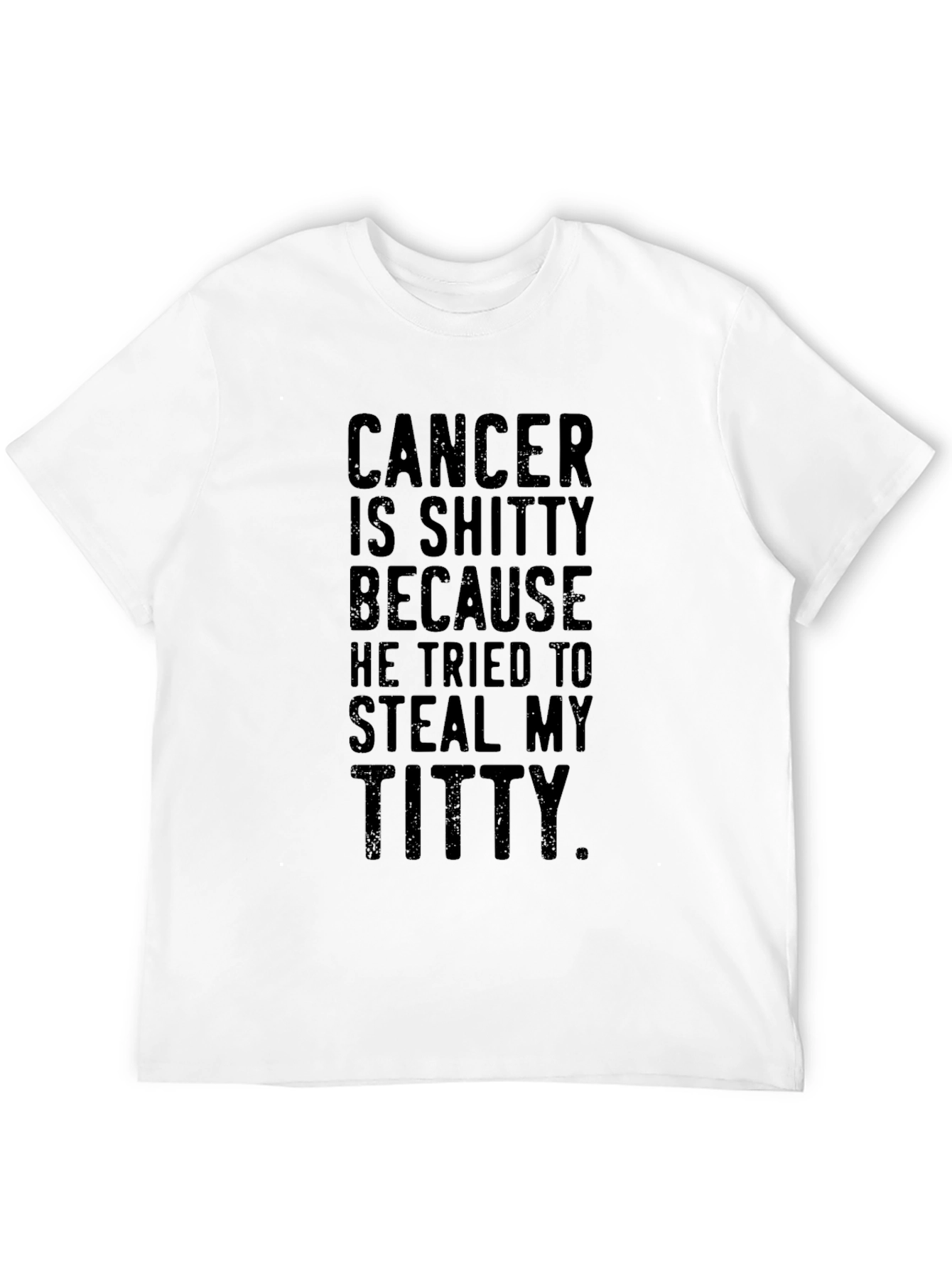 Black Cancer Is Shitty T-Shirt - Funny Graphic Tee view 12