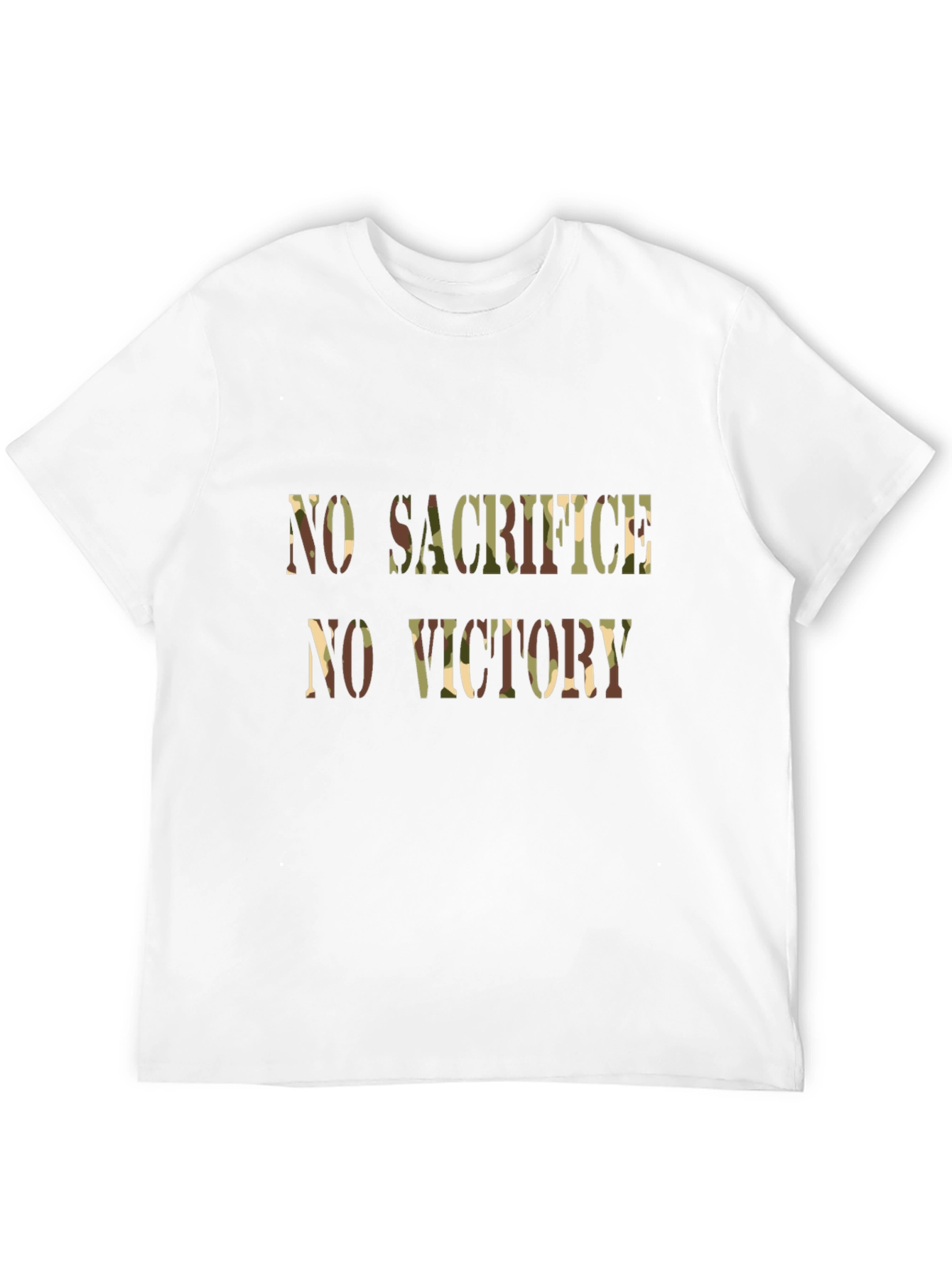 Black No Sacrifice No Victory Camo Graphic T-Shirt view 12
