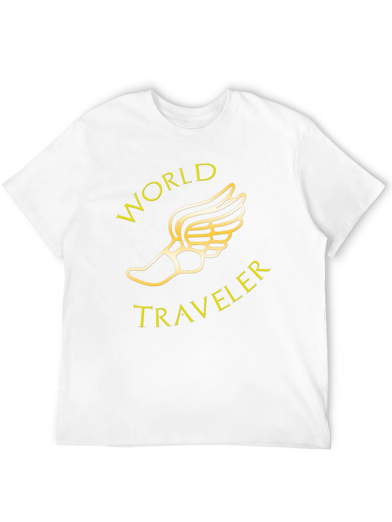 Black World Traveler Black T-Shirt with Winged Foot Graphic view 12