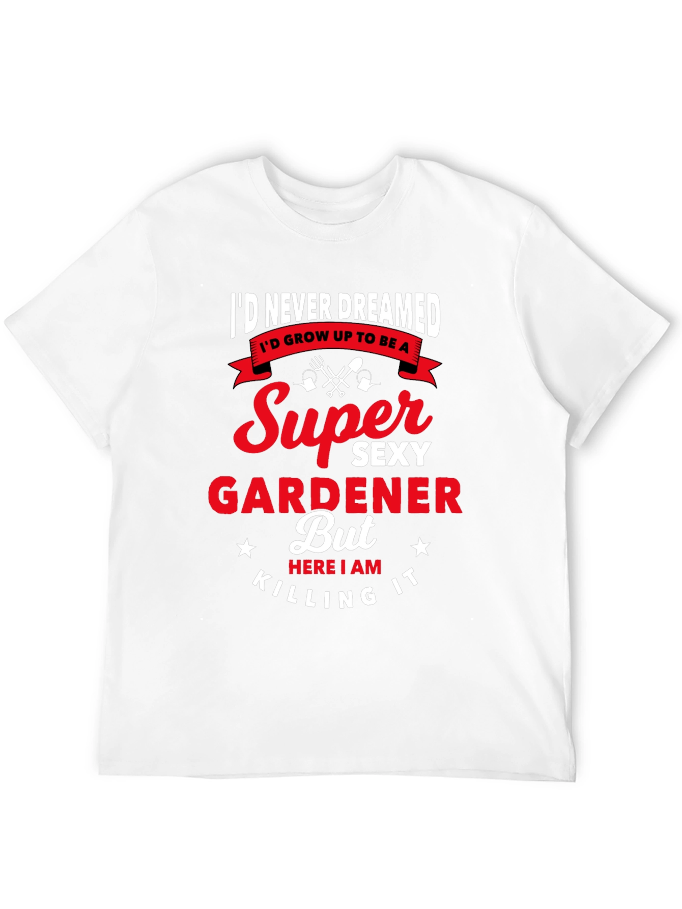 Black Super Sexy Gardener Graphic T-Shirt view 12
