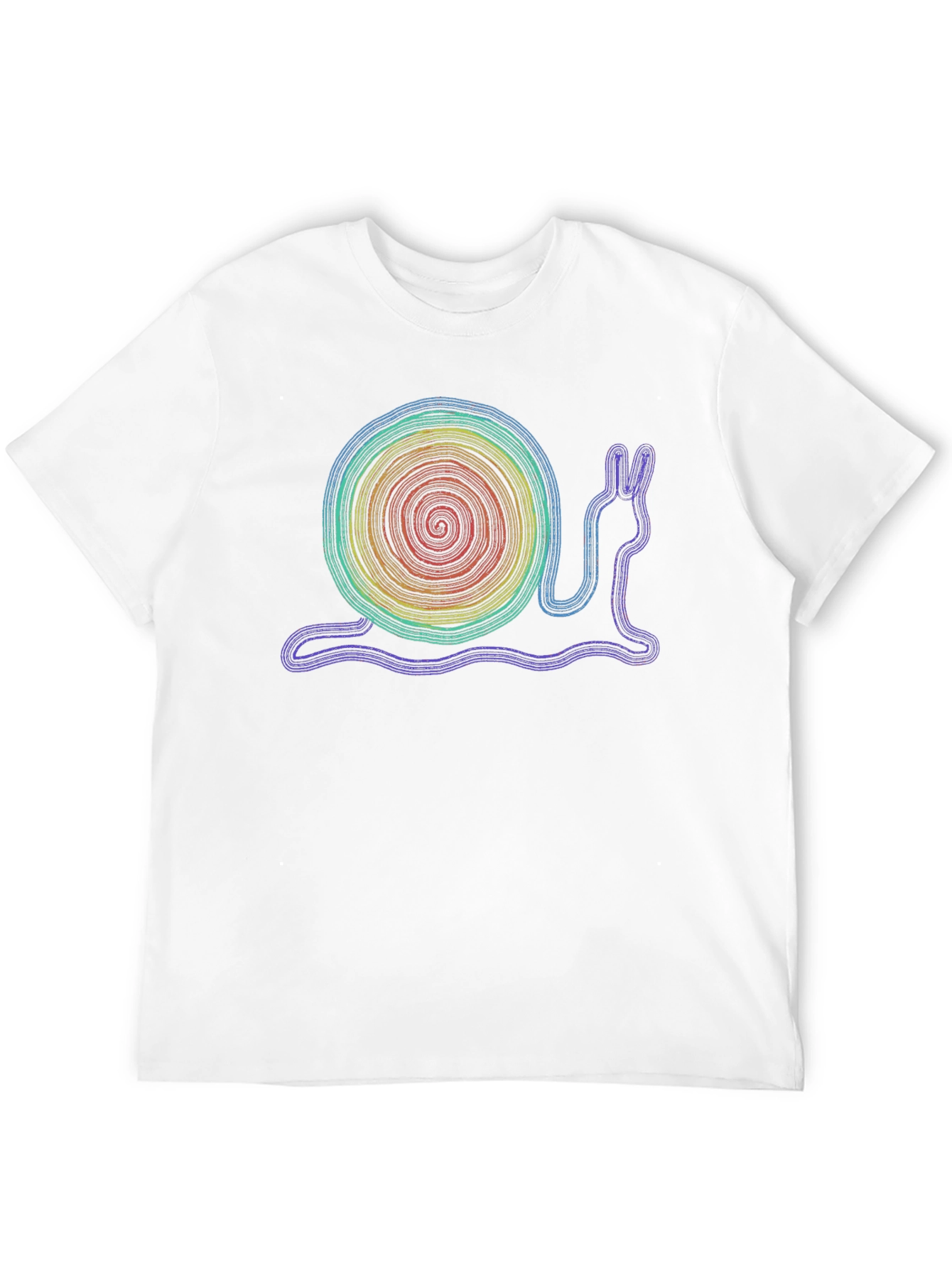 Black Rainbow Snail Graphic T-Shirt - Unique Design view 12
