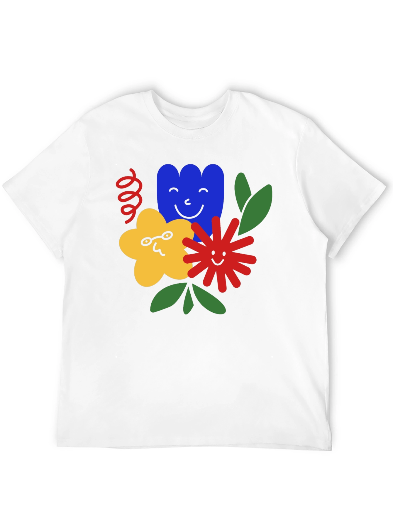 Black Cartoon Flower Graphic Black T-Shirt view 12