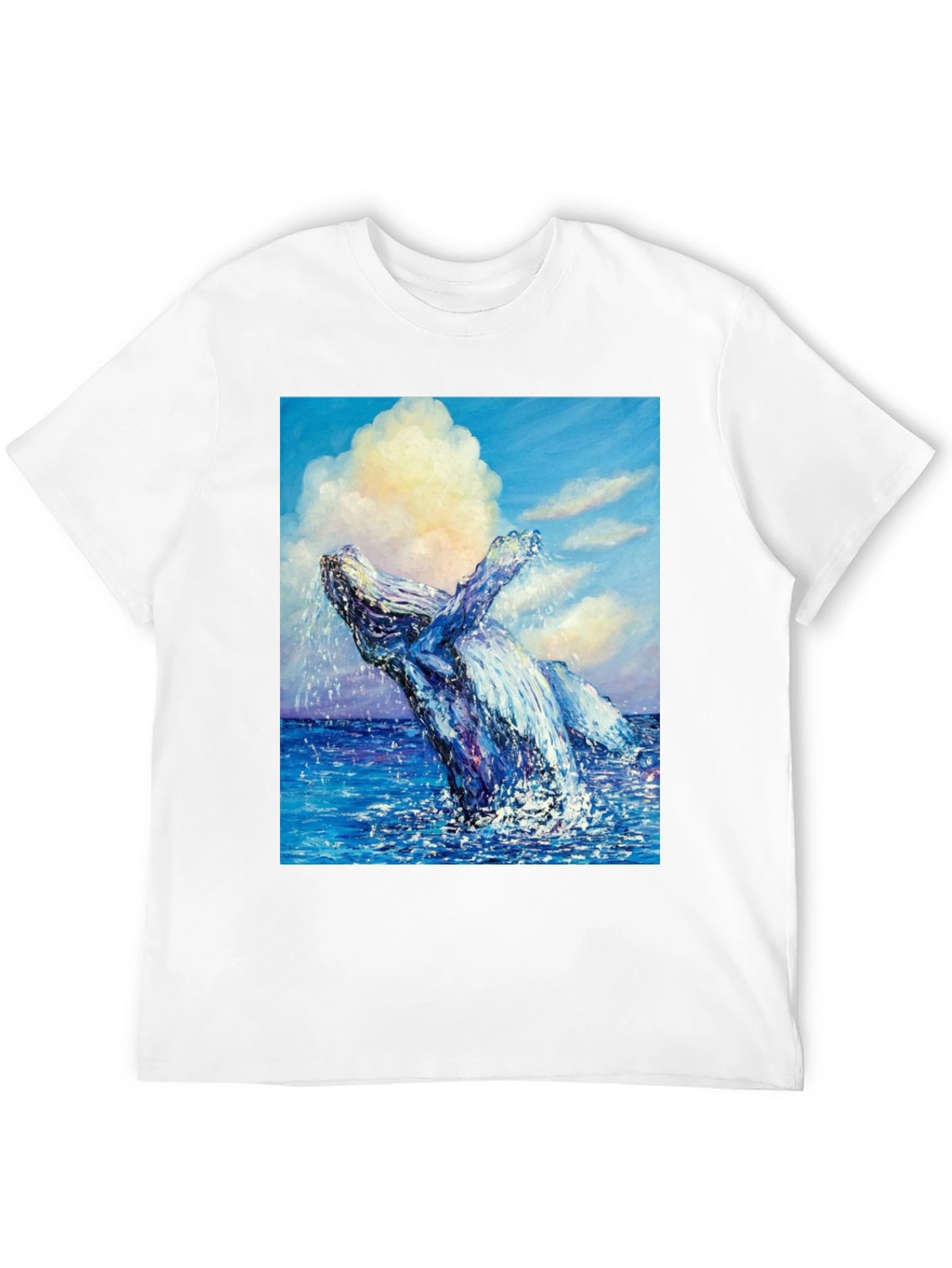 Black Whale Painting T-Shirt - Ocean Art view 12