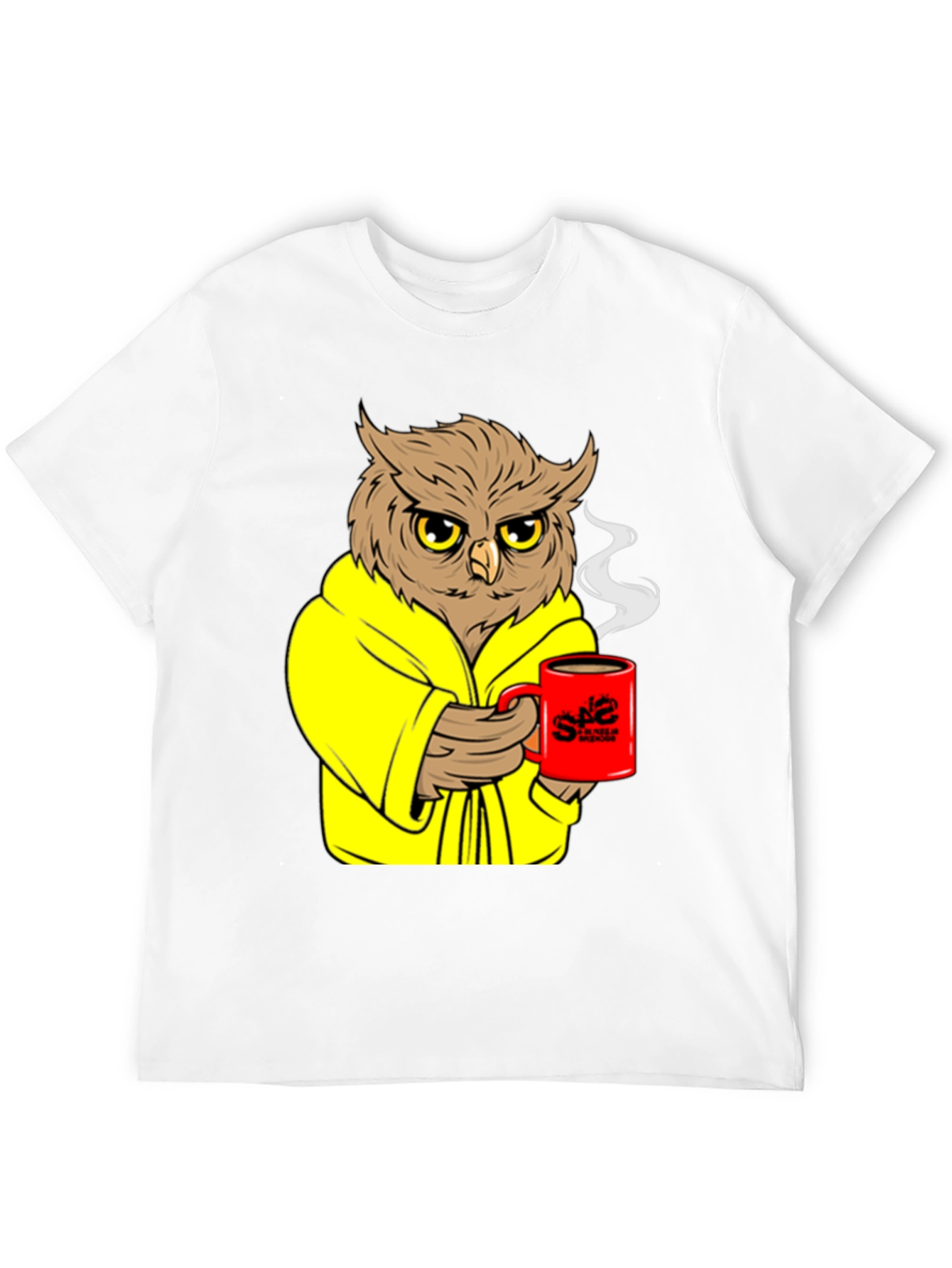 Black Owl in Robe Coffee T-Shirt view 12