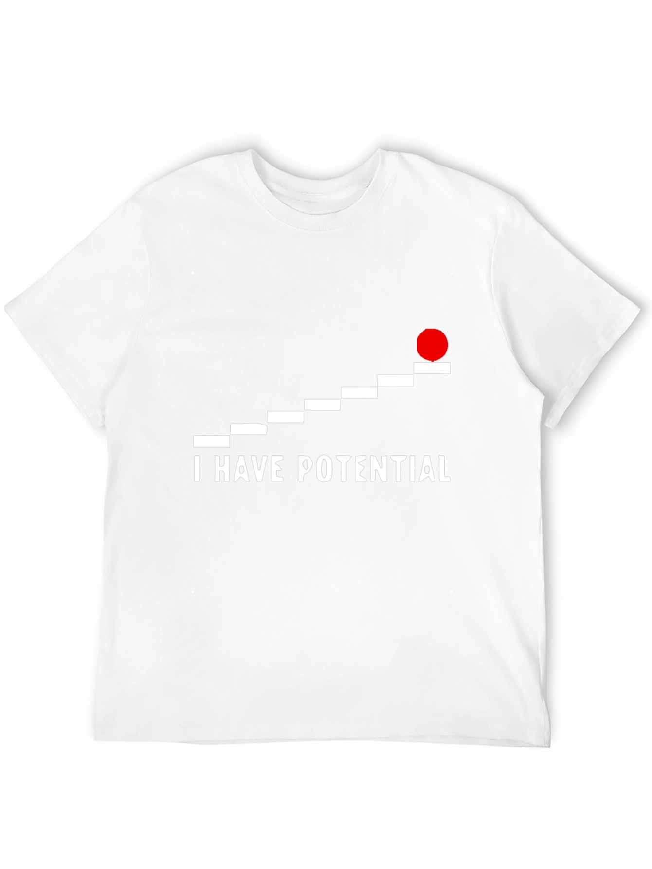 Black I Have Potential Graphic Tee - Black Crew Neck view 12