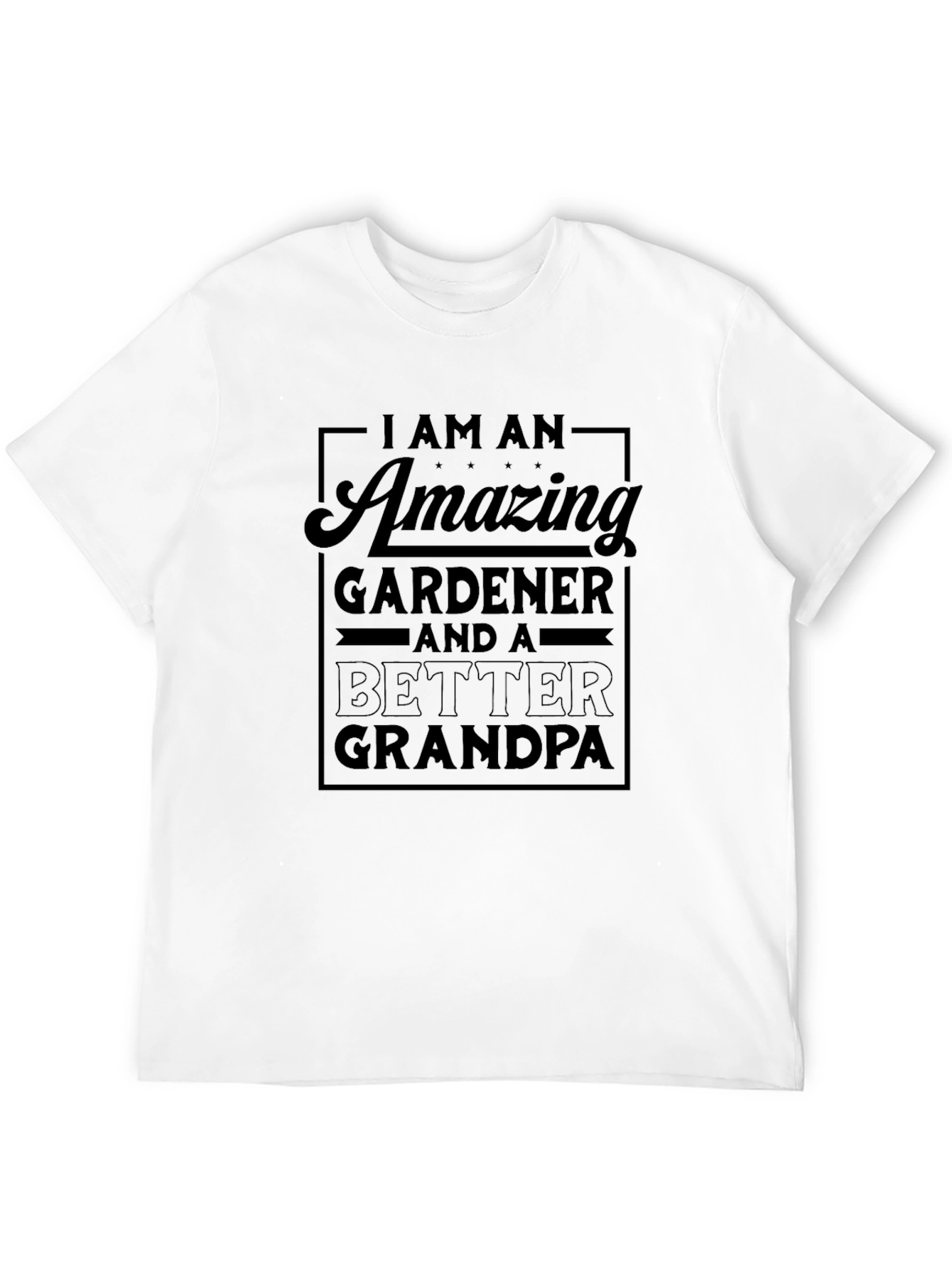 Black Amazing Gardener & Better Grandpa T-Shirt view 12
