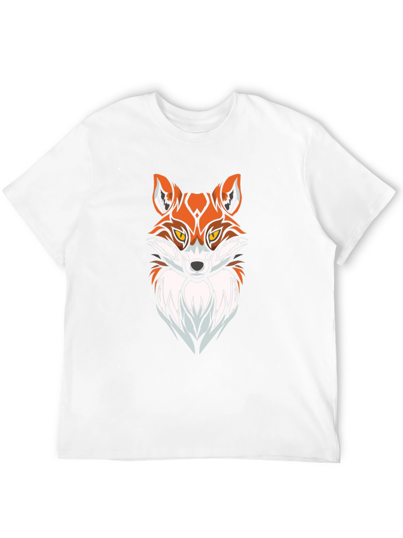Black Cool Fox Graphic Print Black T-Shirt view 12