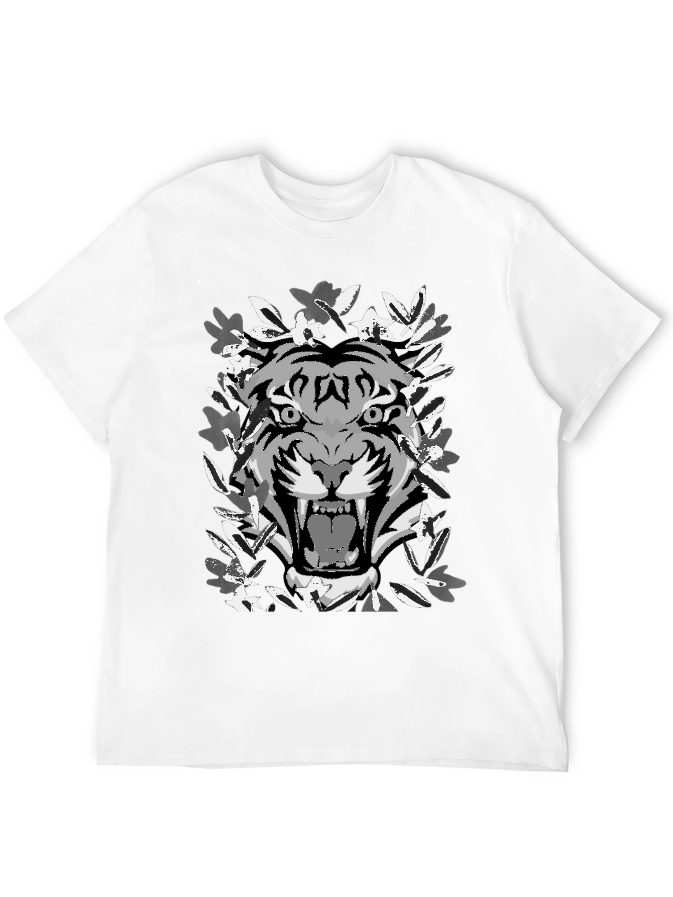 Black Tiger Graphic Black T-Shirt view 12