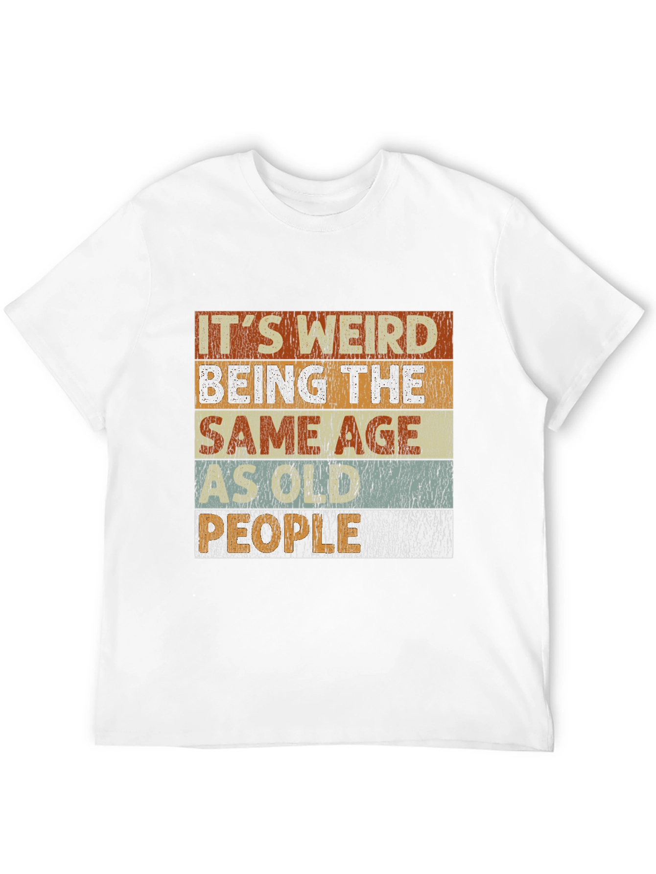 Black It's Weird Being the Same Age People T-Shirt view 12