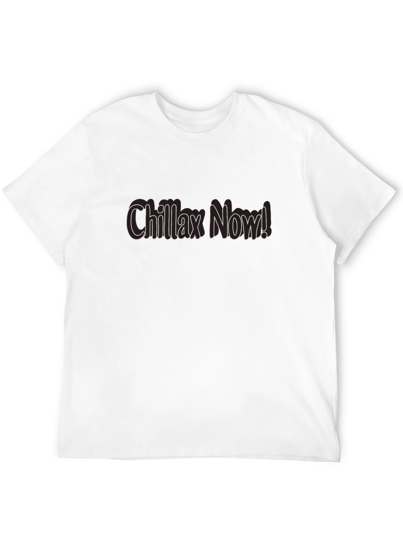 Black Chillax Now! Men's Black Graphic Tee view 12