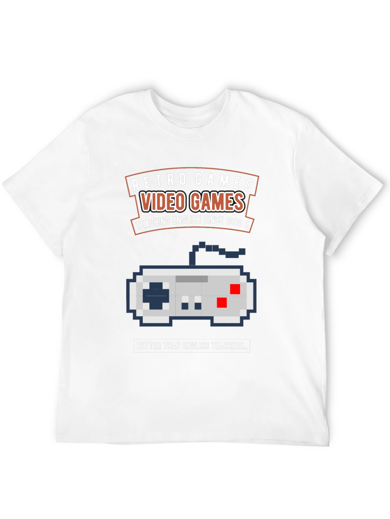 Black Retro Video Games T-Shirt - English Teacher view 12