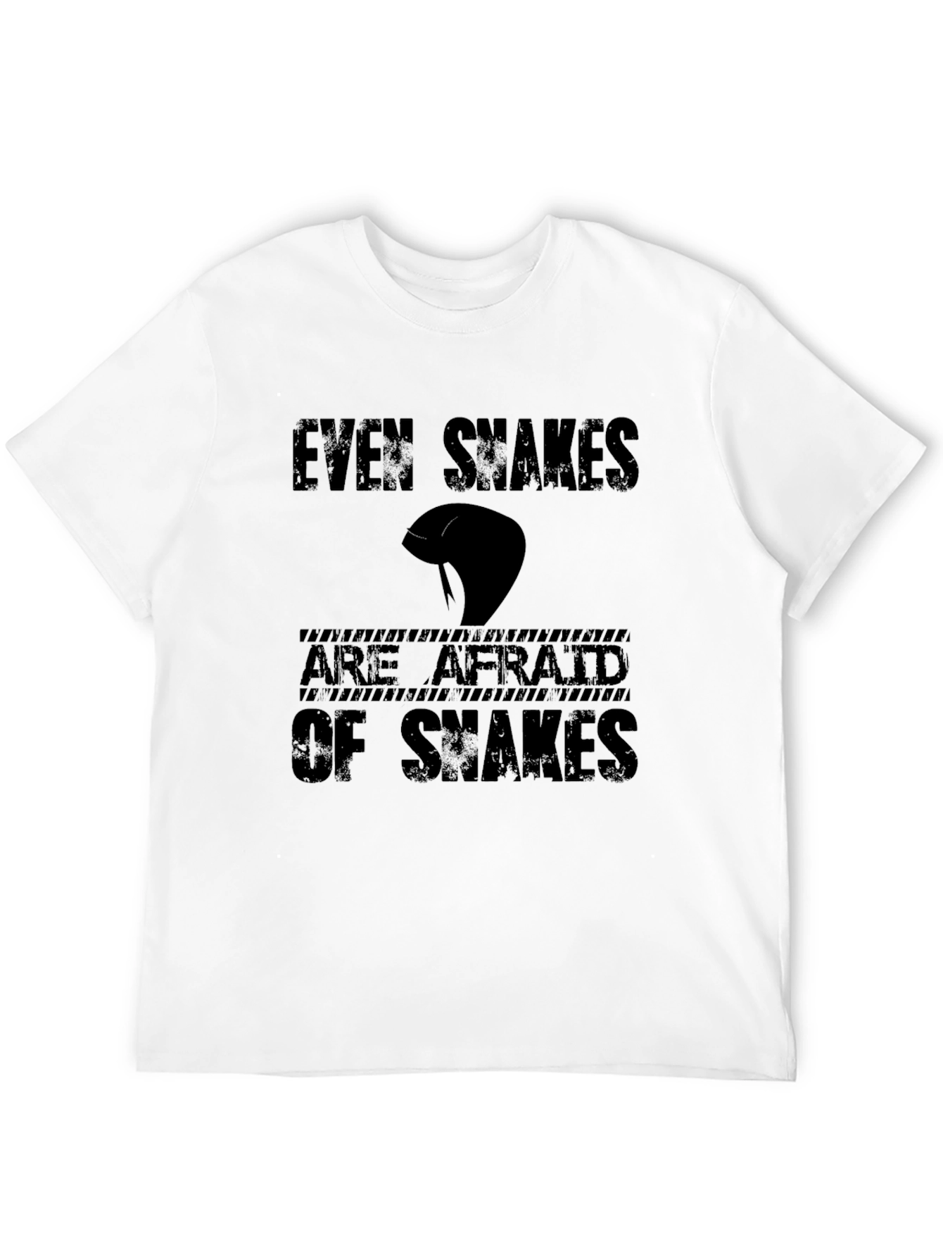 Black Even Snakes Are Afraid T-Shirt view 12
