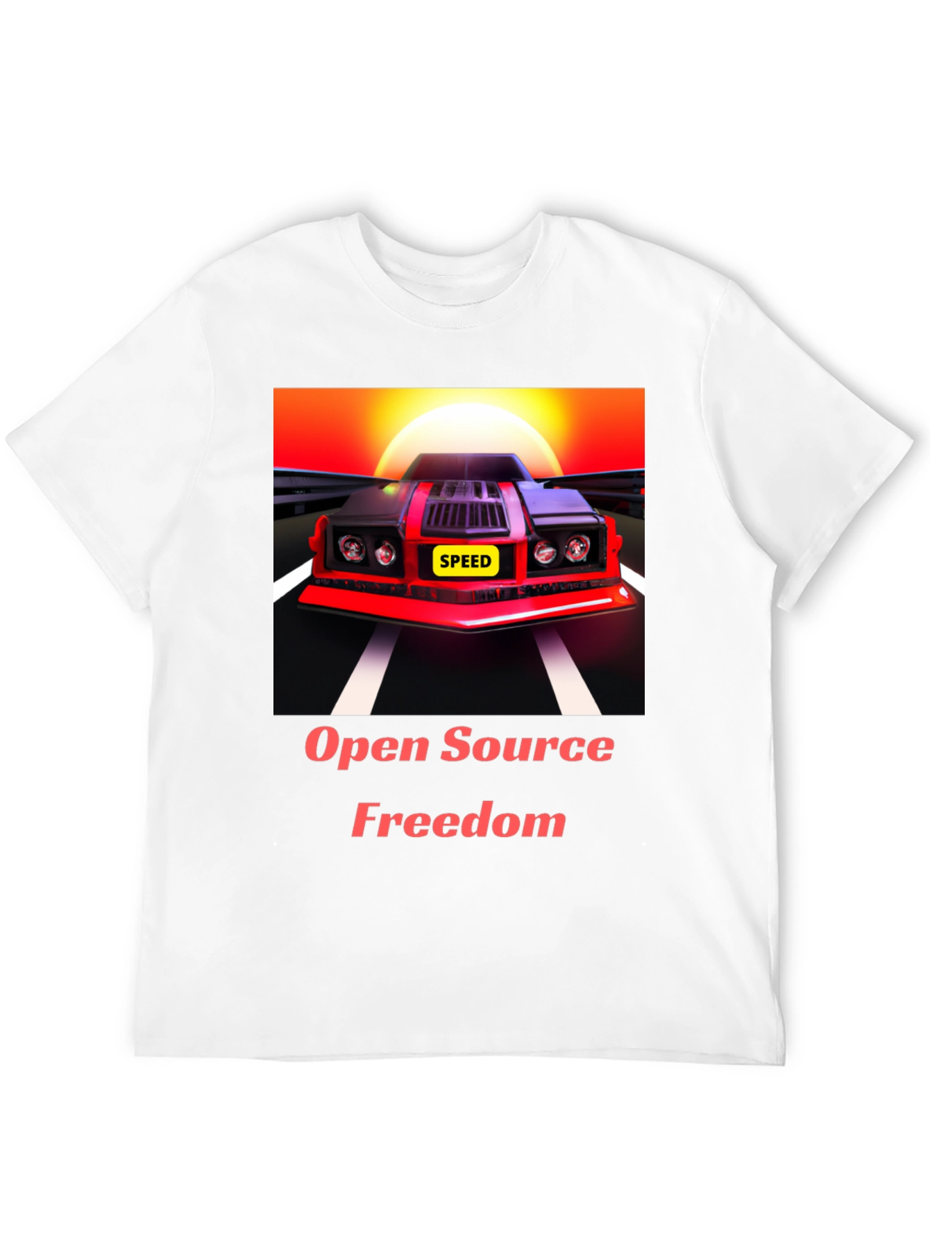 Black Open Source Freedom Graphic Tee view 12