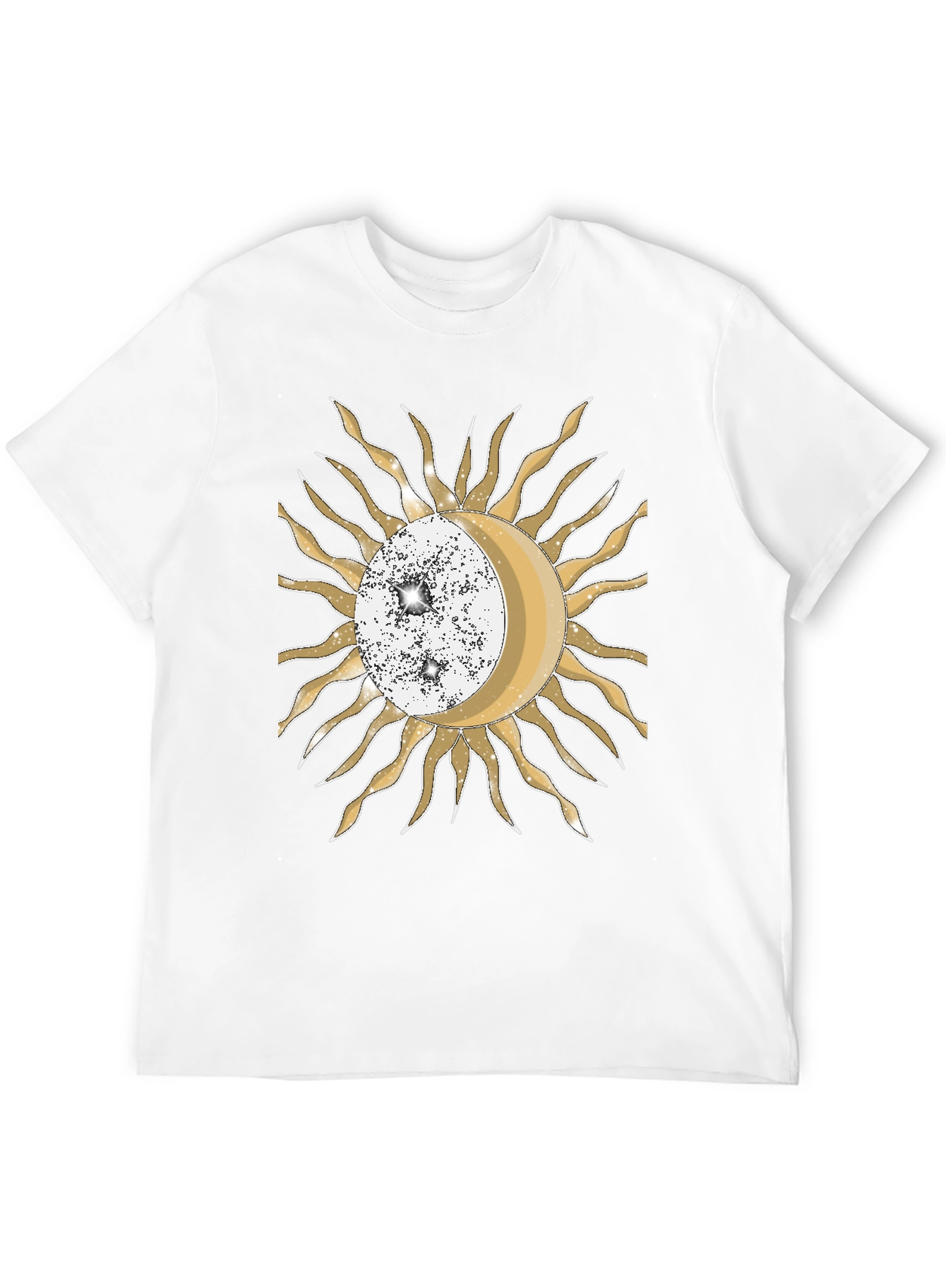 Black Celestial Sun & Moon Graphic T-Shirt view 12