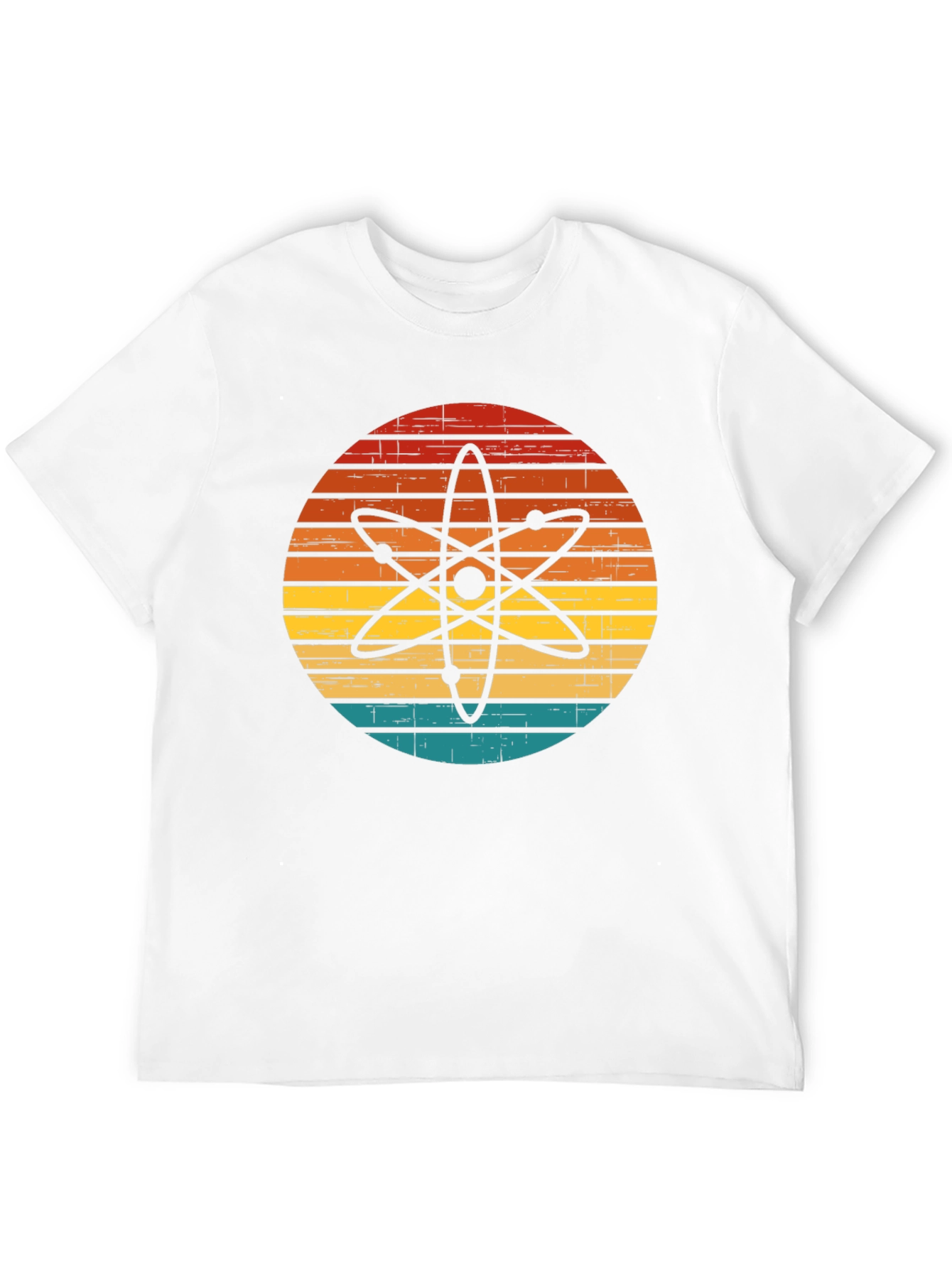 Black Retro Atom Graphic T-Shirt - Science Style view 12
