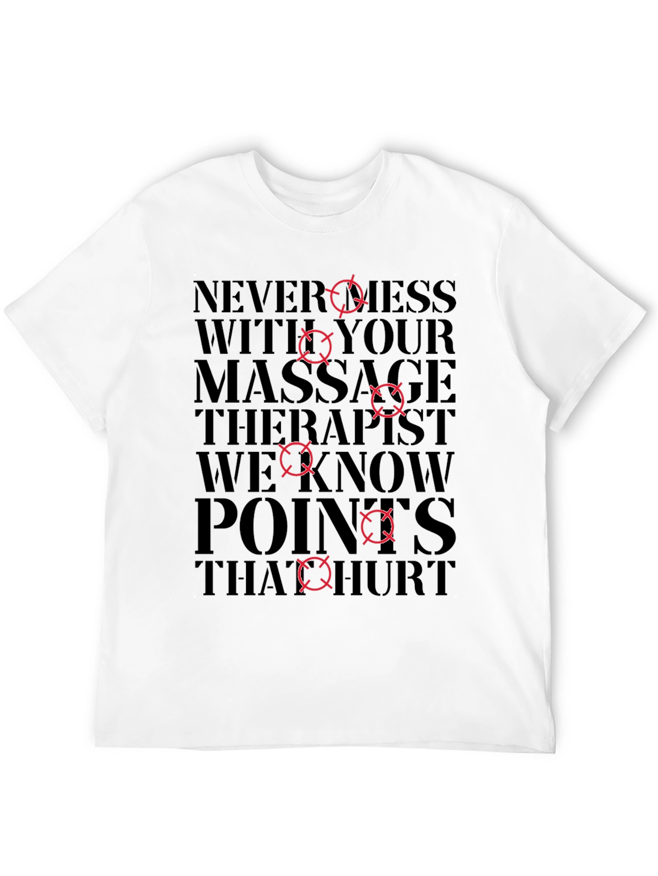 Black Massage Therapist Funny T-Shirt view 12
