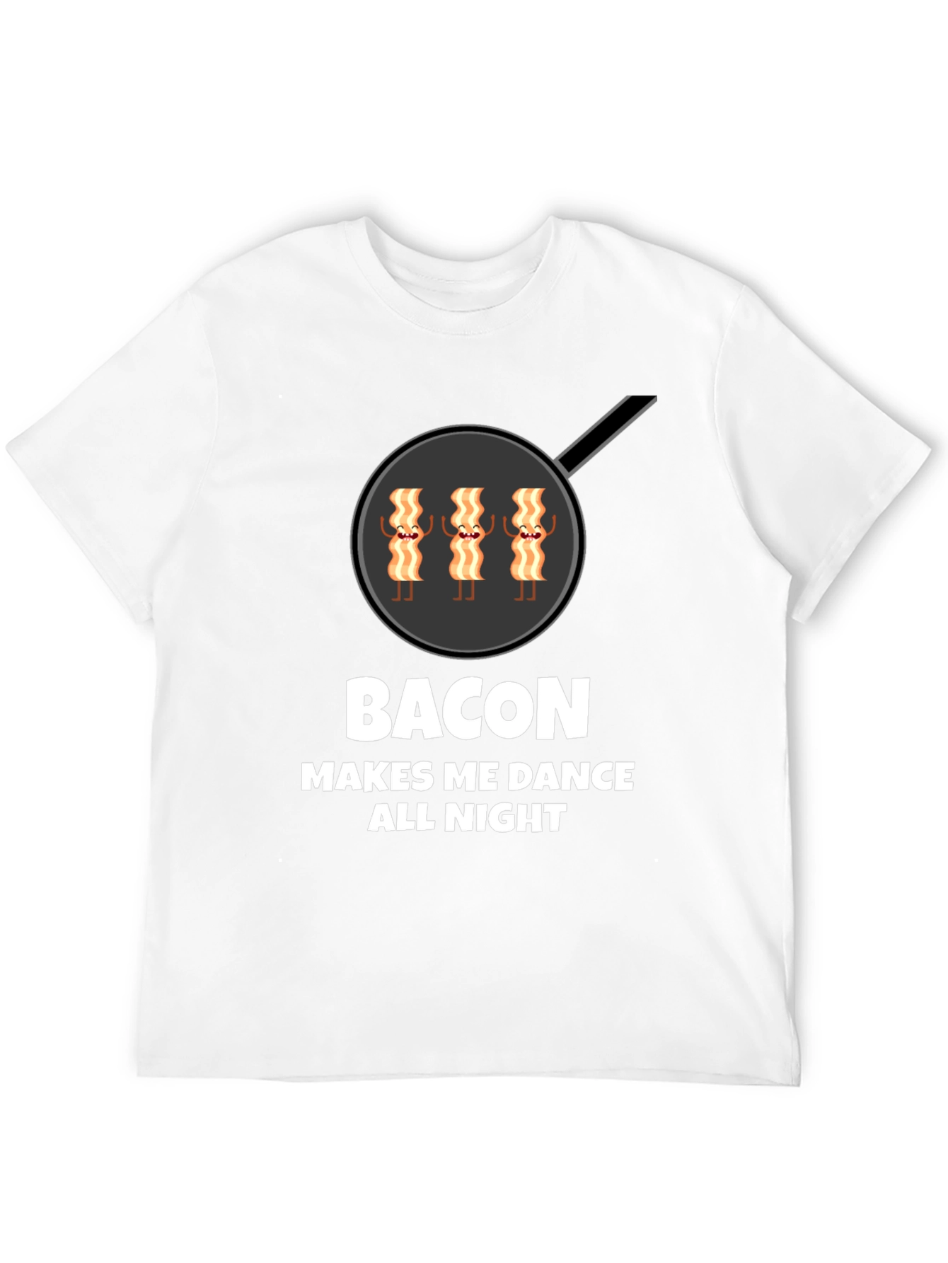Black Bacon Makes Me Dance All Night Graphic T-Shirt view 12