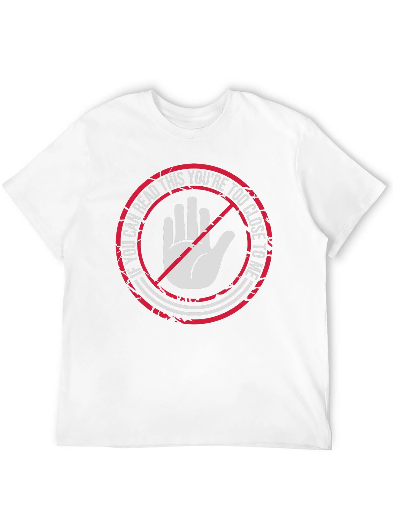 Black Funny Social Distance Graphic Tee - Too Close! view 12