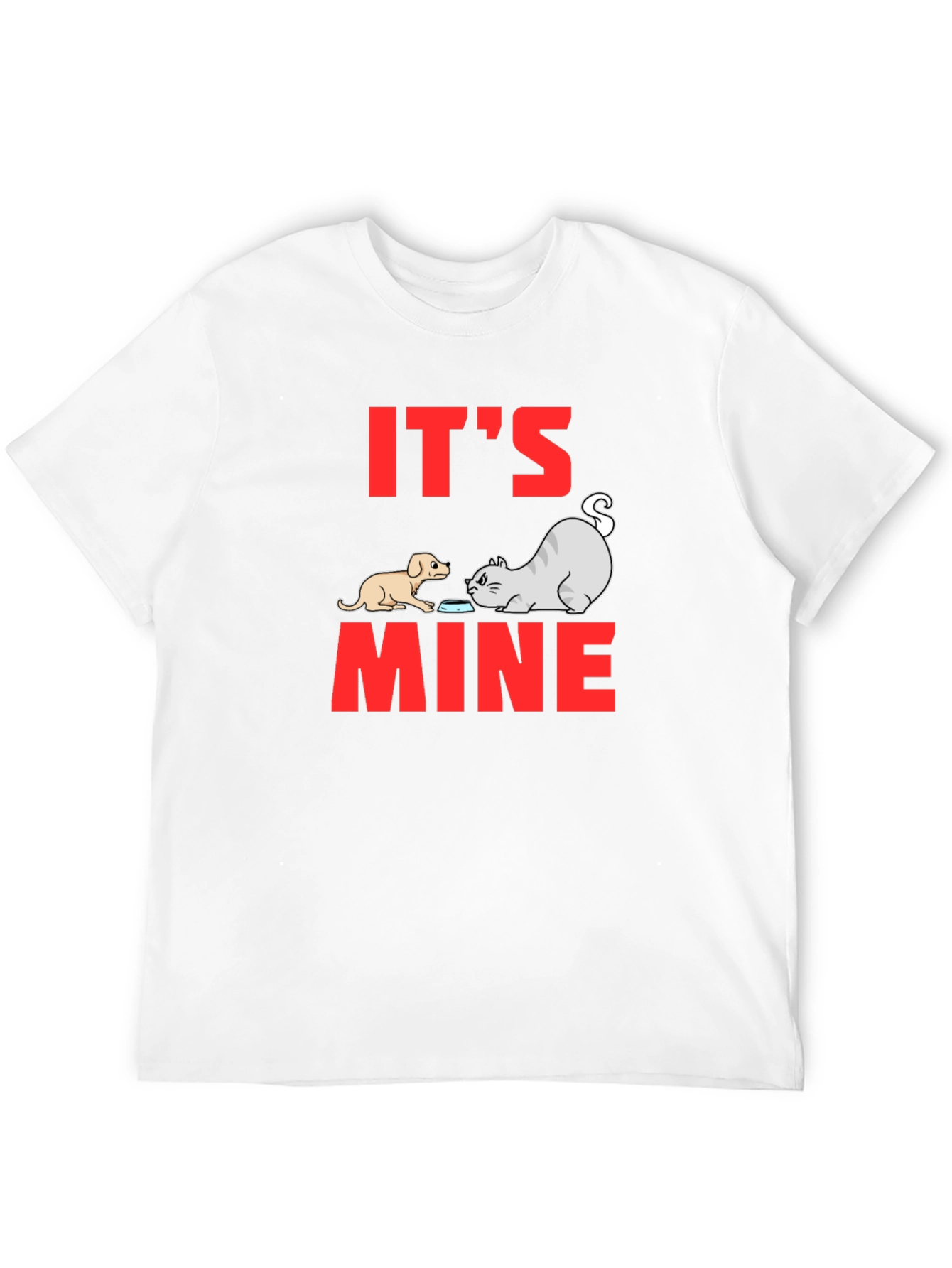 Black It's Mine Funny Animal Graphic Tee view 12