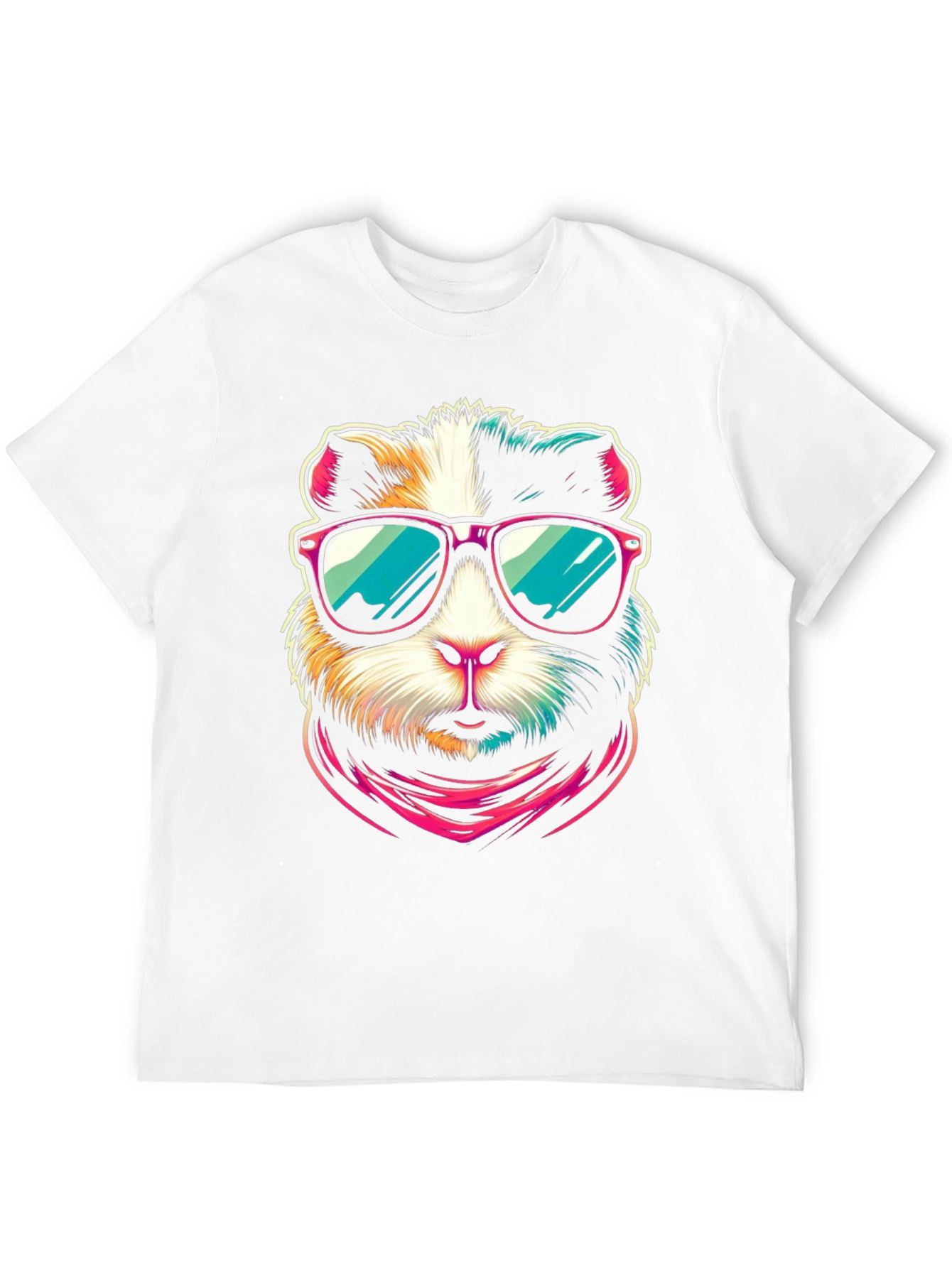 Black Cool Guinea Pig Graphic Tee view 12