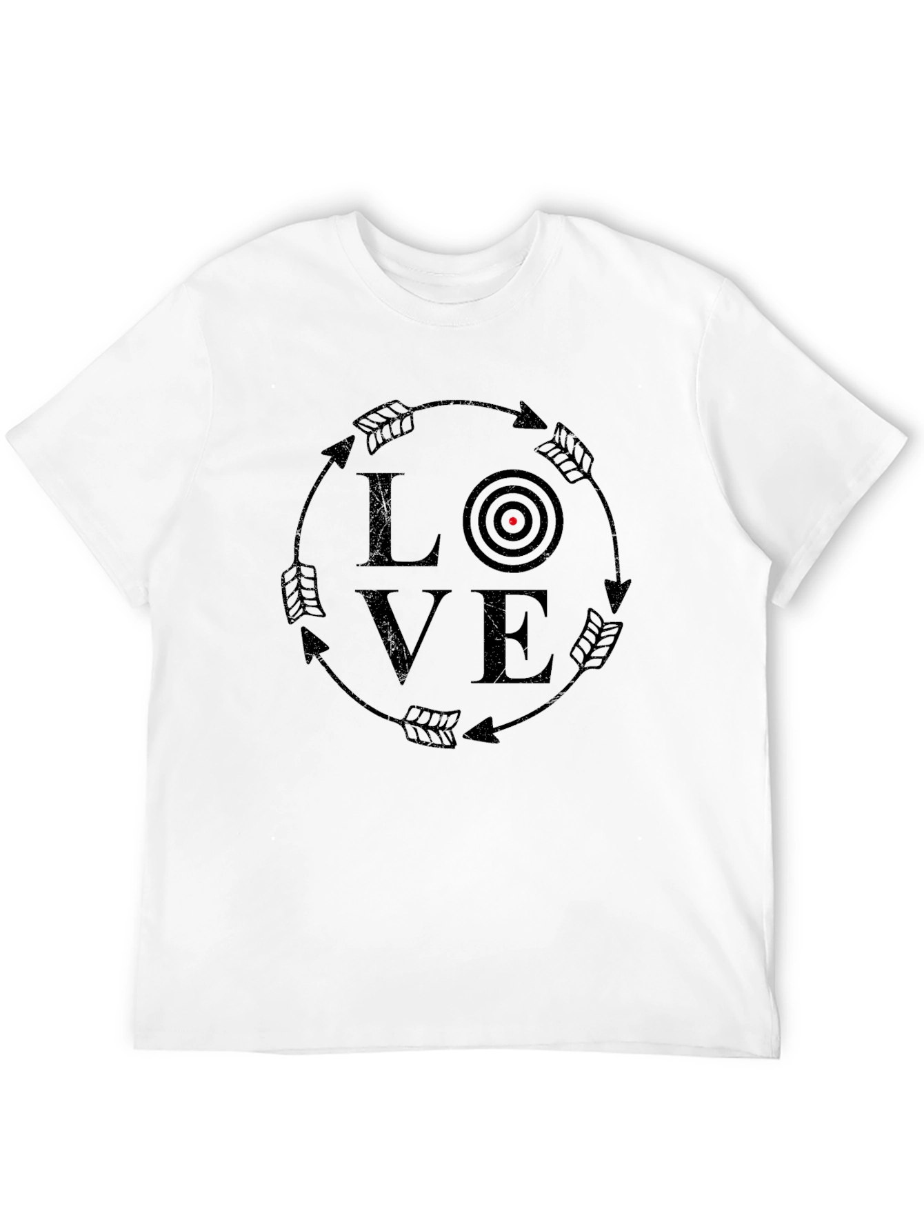 Black Love Target Arrow Graphic T-Shirt view 12