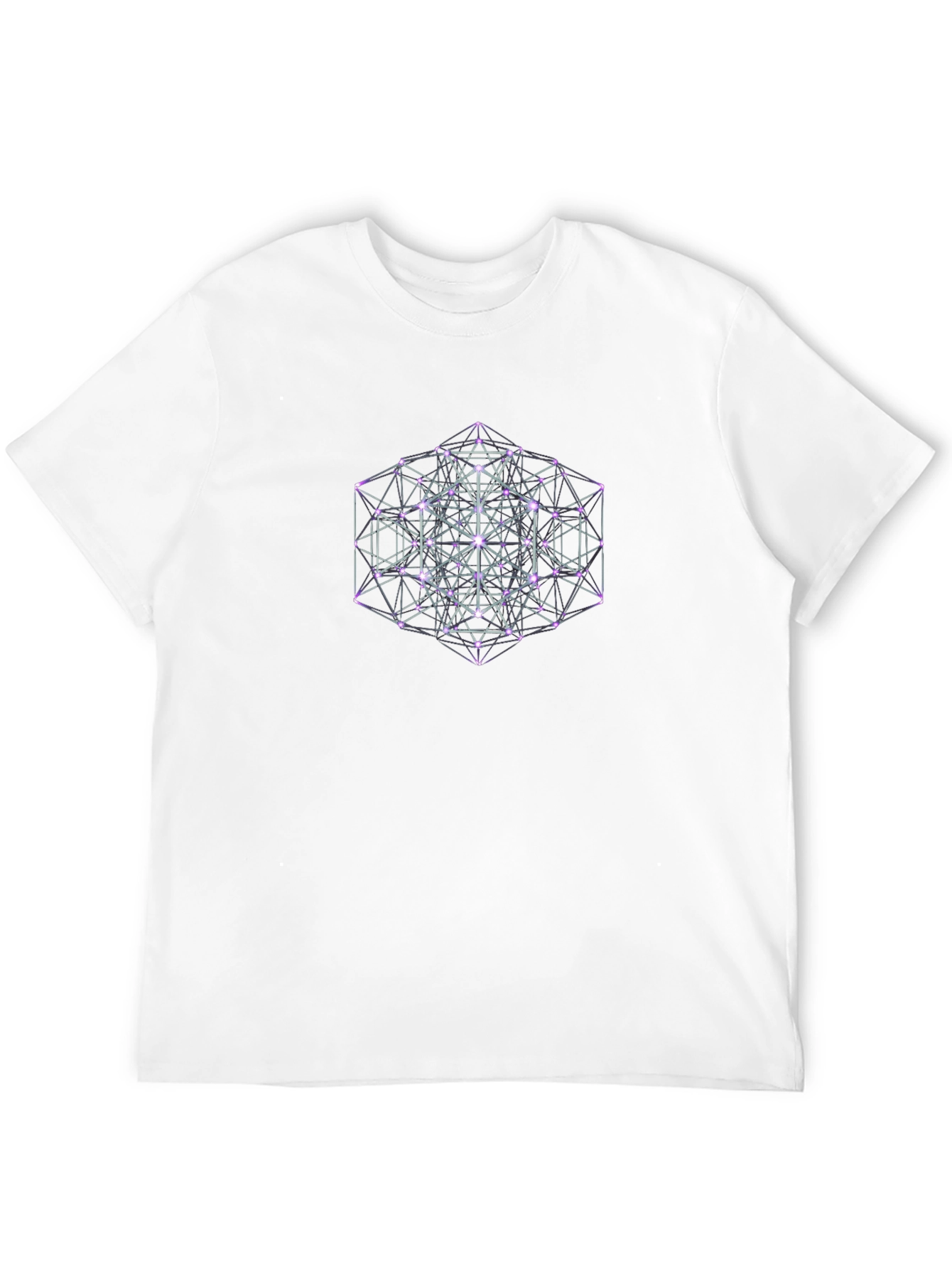 Black Geometric Art Black T-Shirt view 12