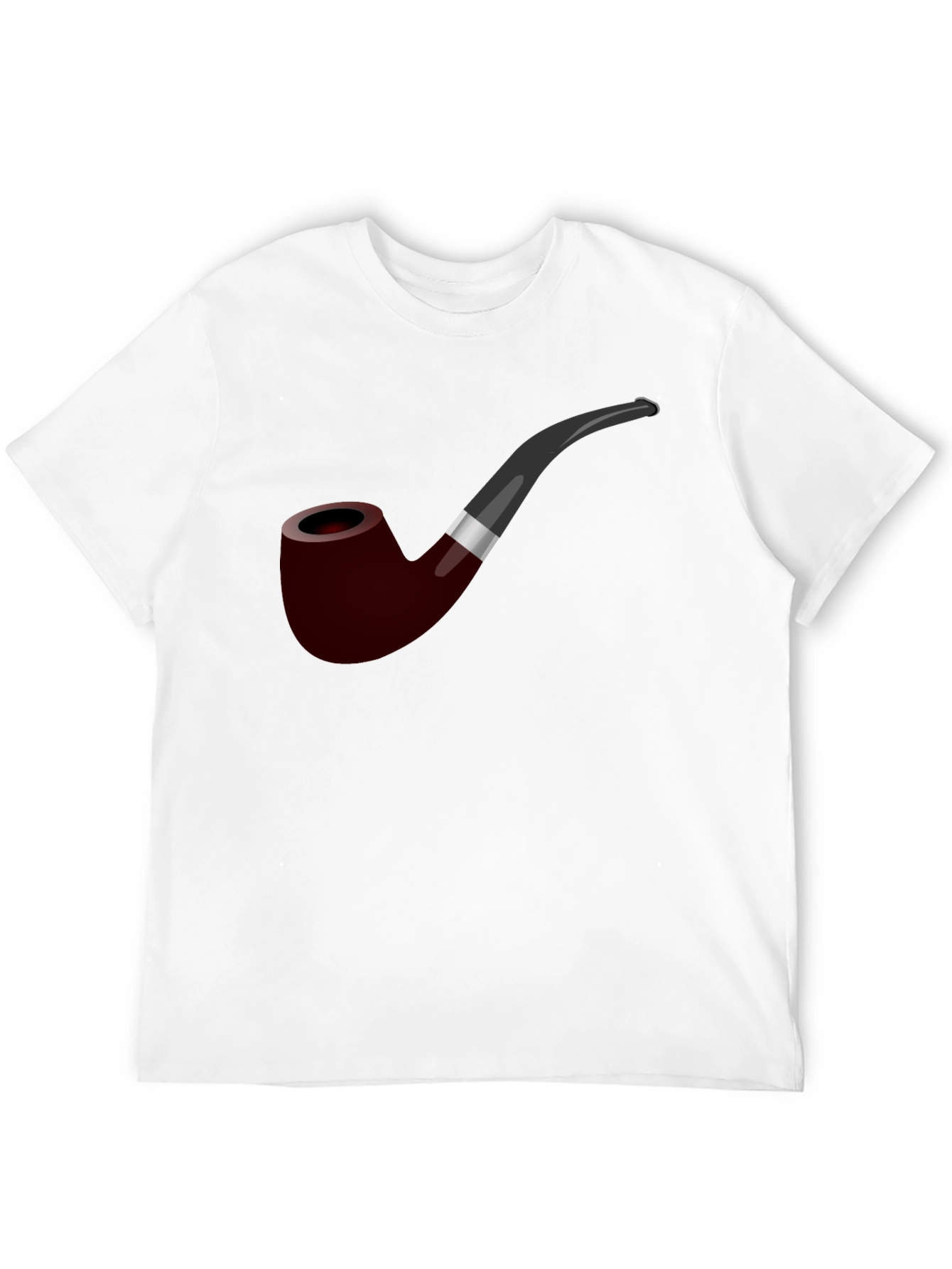Black Smoking Pipe Graphic T-Shirt - Classic Style view 12