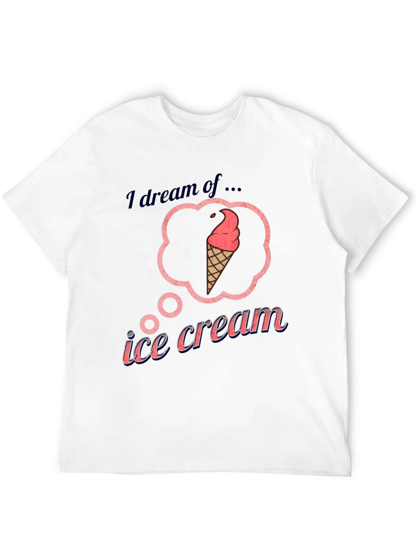 Black I Dream of Ice Cream T-Shirt view 12