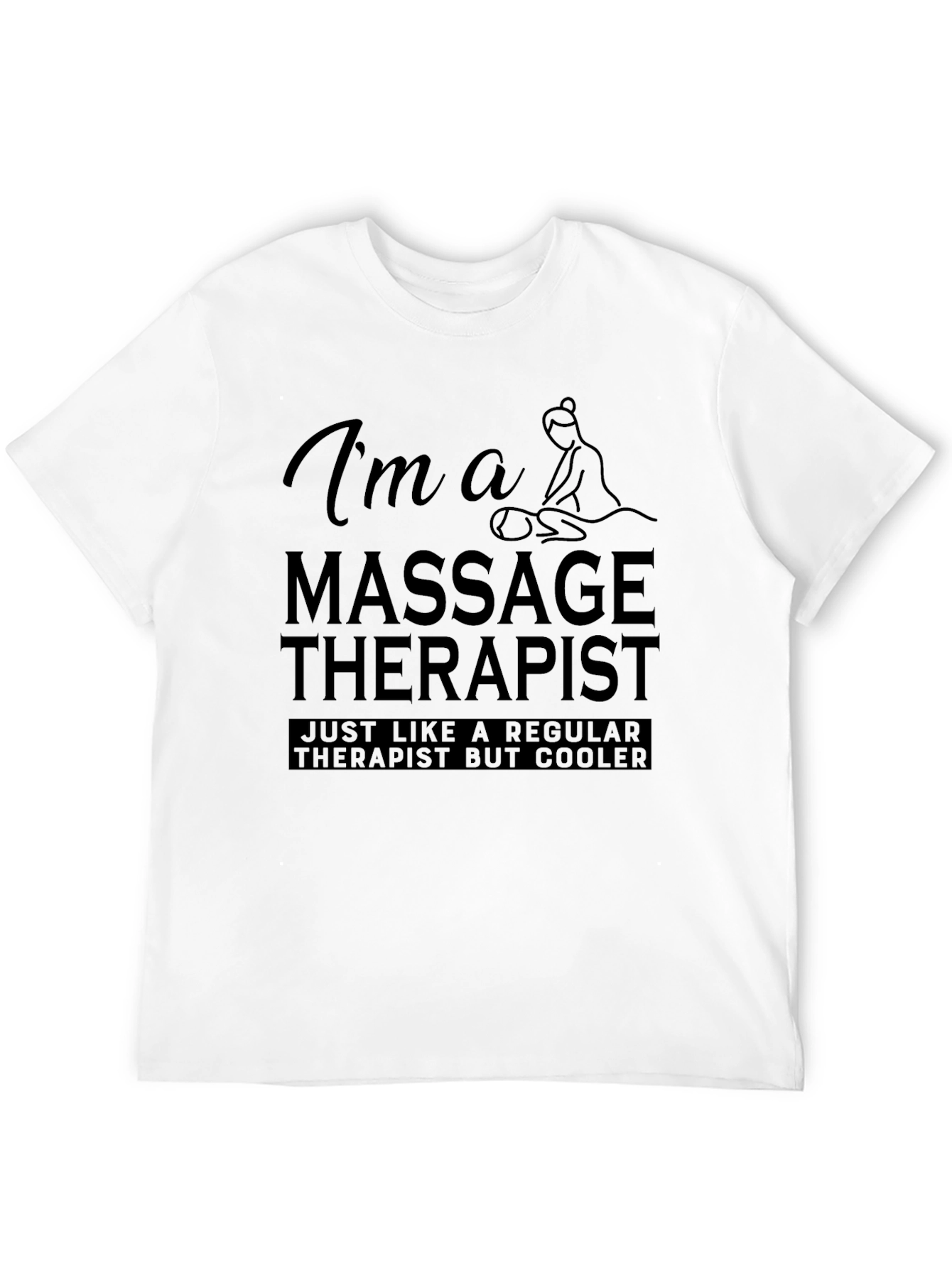 Black Massage Therapist Funny T-Shirt view 12