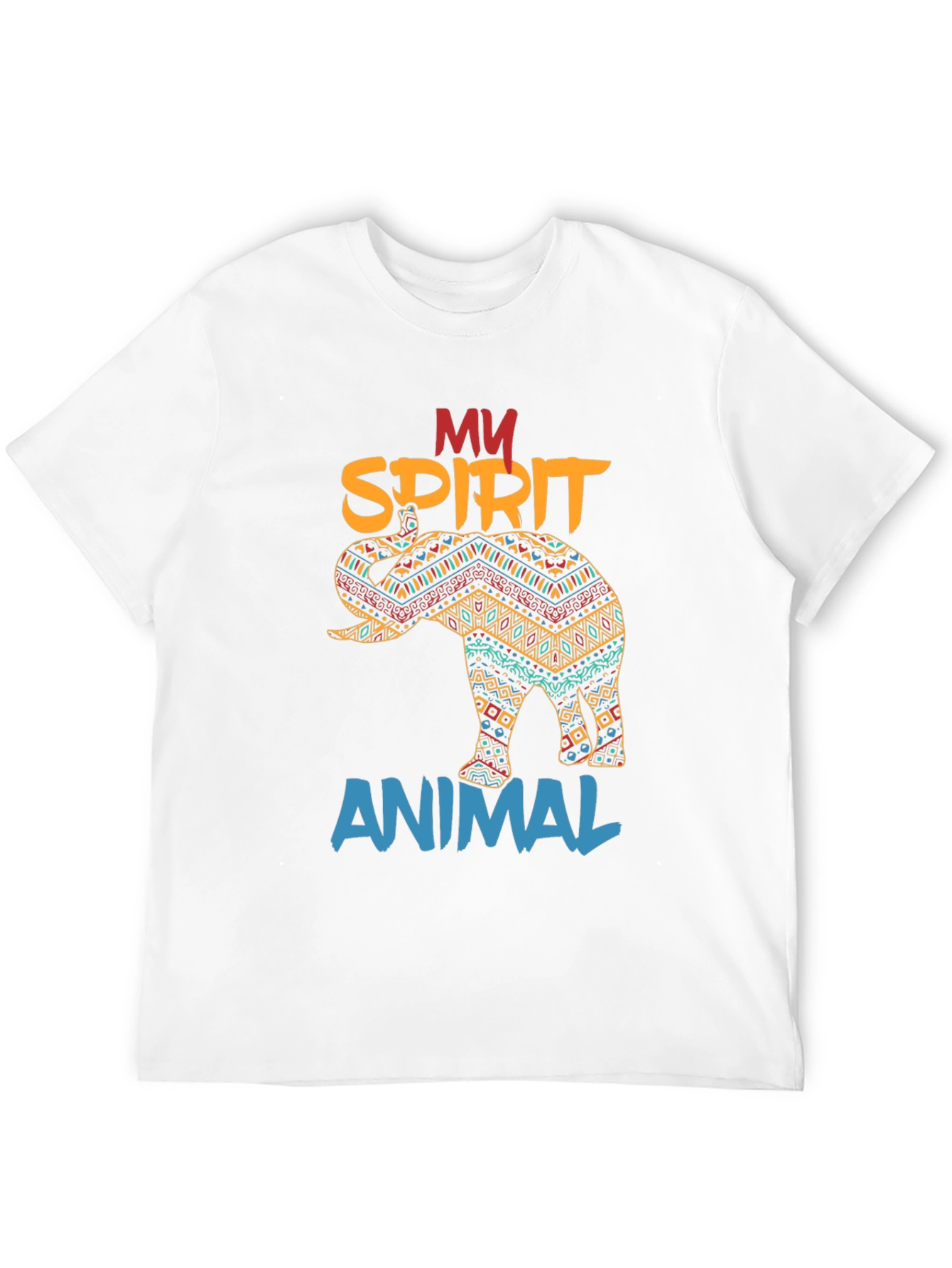 Black Elephant Spirit Animal Graphic T-Shirt view 12