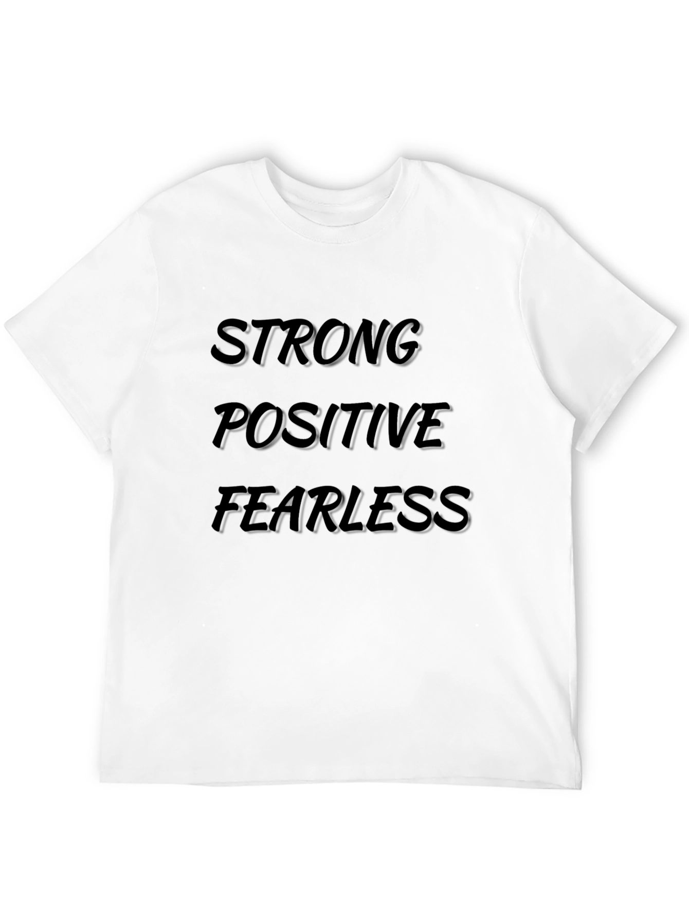 Black Strong Positive Fearless Black T-Shirt view 12
