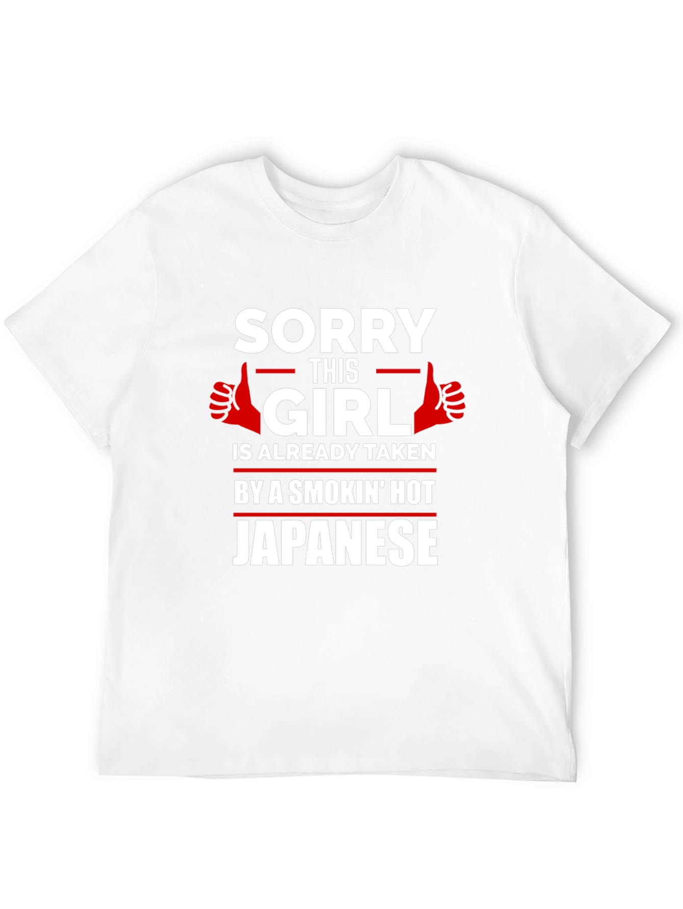 Black Humorous 'Taken by a Smokin' Hot Japanese' T-Shirt view 12