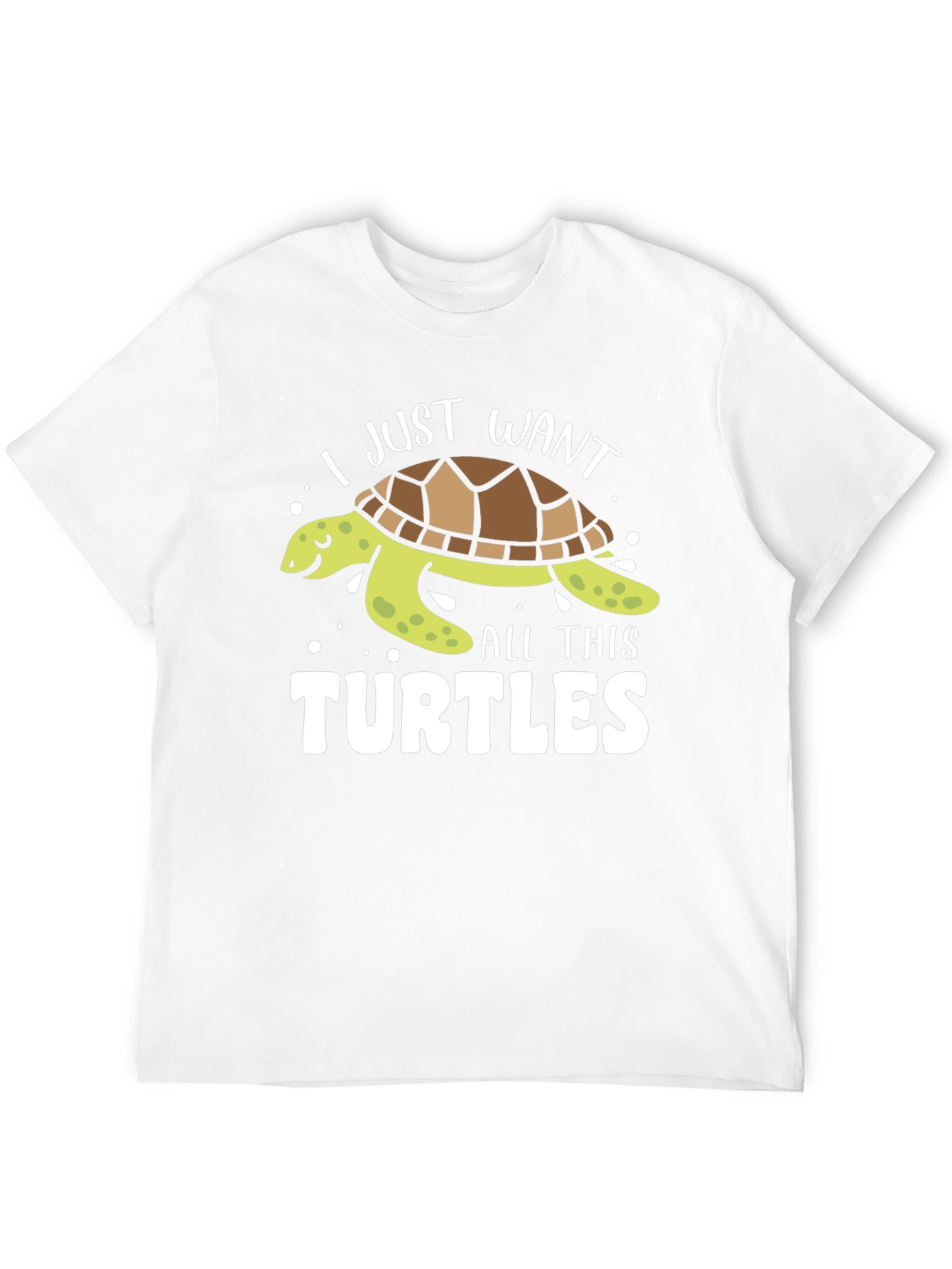 Black I Just Want All This Turtles T-Shirt view 12