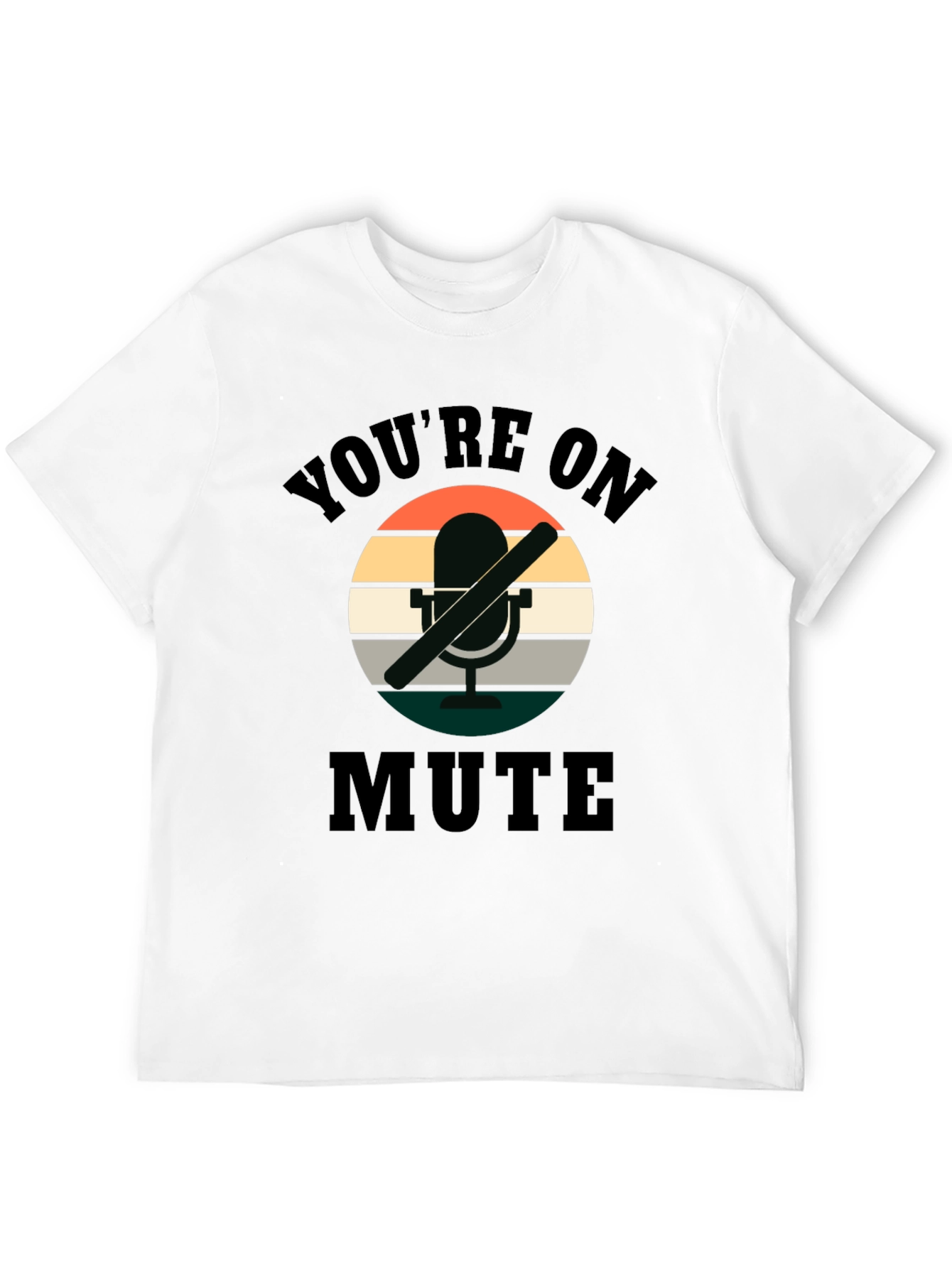 Black You're on Mute Retro Graphic Tee view 12