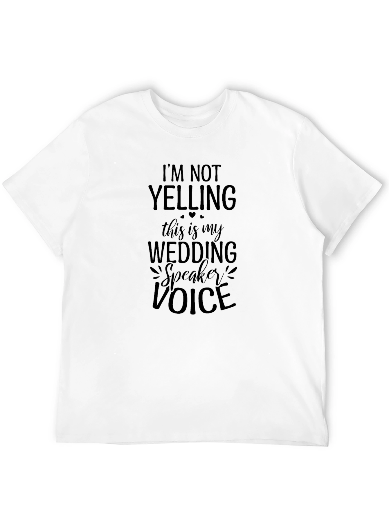 Black Wedding Speaker Voice T-Shirt - Funny Wedding Tee view 12